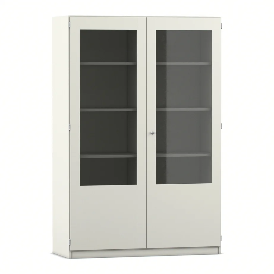 Vitrine, Schrank, Glasfront, Metall, Regal