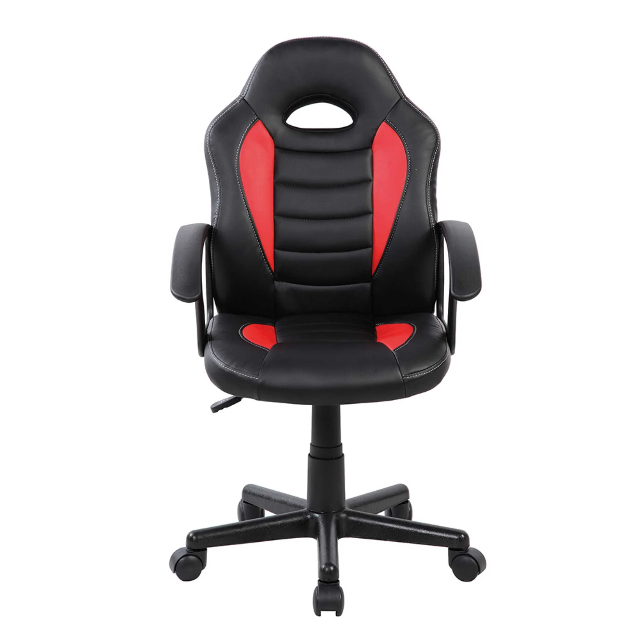 Gaming chair, Ergonomic, Schwarz, Rot, Kunstleder