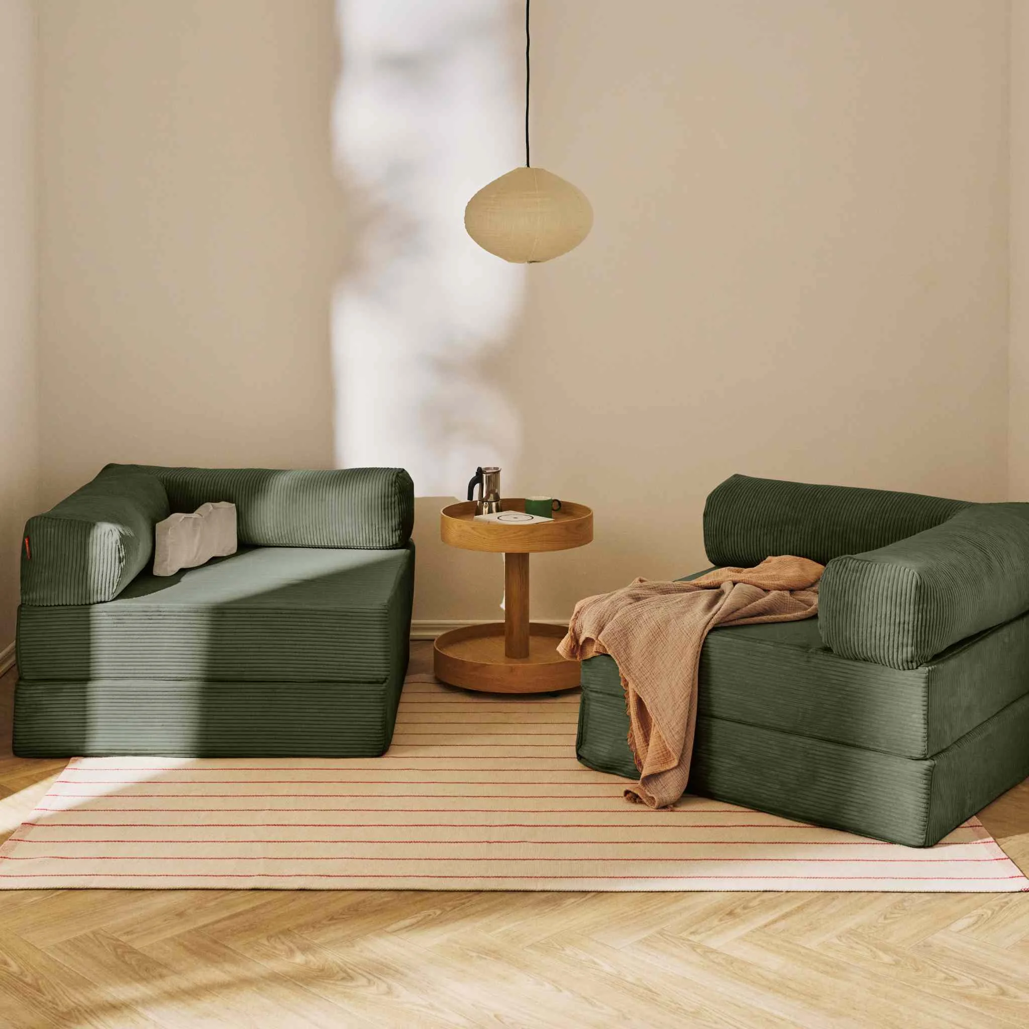Sofa, Sessel, Wohnzimmer, Garnitur, Bezug grün