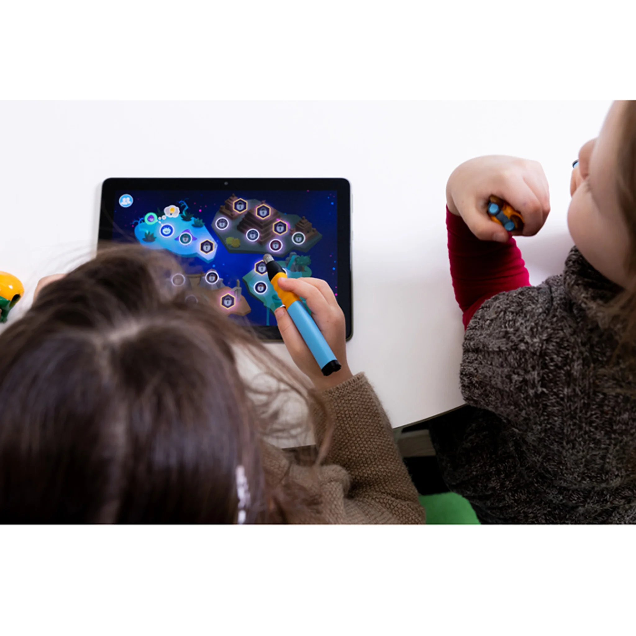 tablet, pädagogisch, kinder, zeichnen, stift
