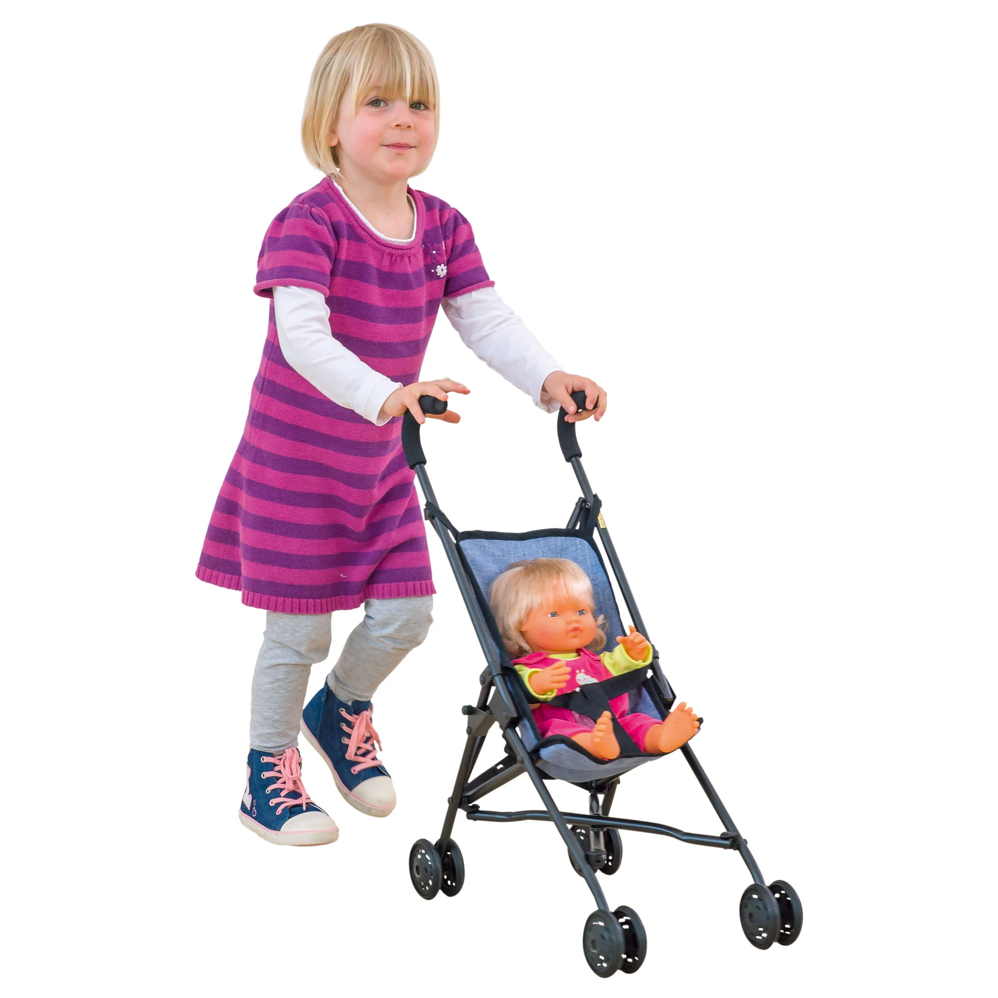 Kinderpuppe, Kinderwagen, Puppenwagen, Kleidung, Straßenpass