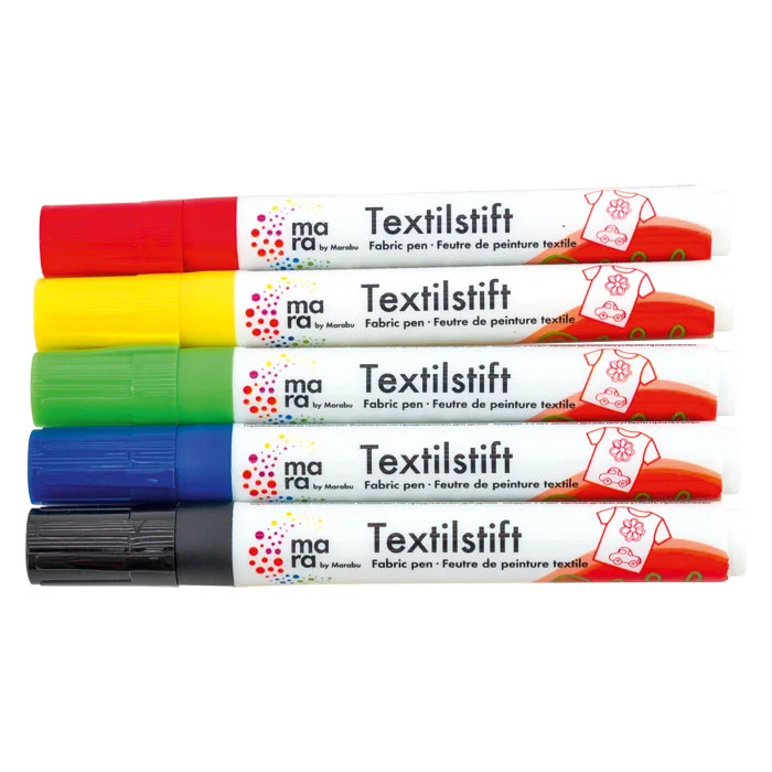 Textilstift, Fabric pen, Multi-color, Marker, Set