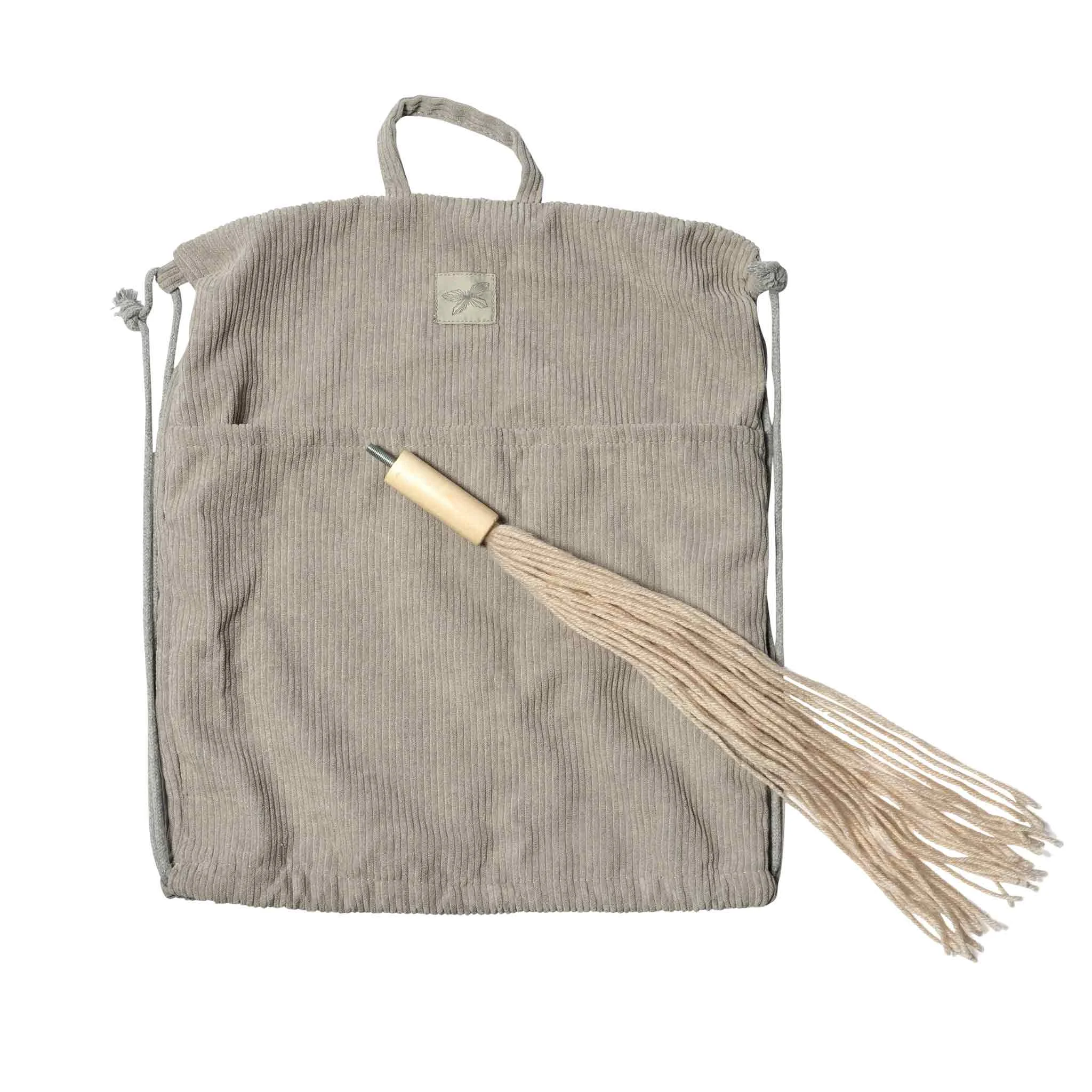 Kord, Rucksack, Tasche, Quaste, Beige