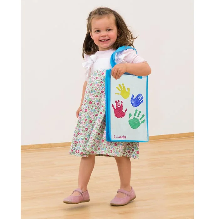 Kinder Tasche, Kunsttasche, Handabdruck, Floral Kleid, Größe Kleinkind