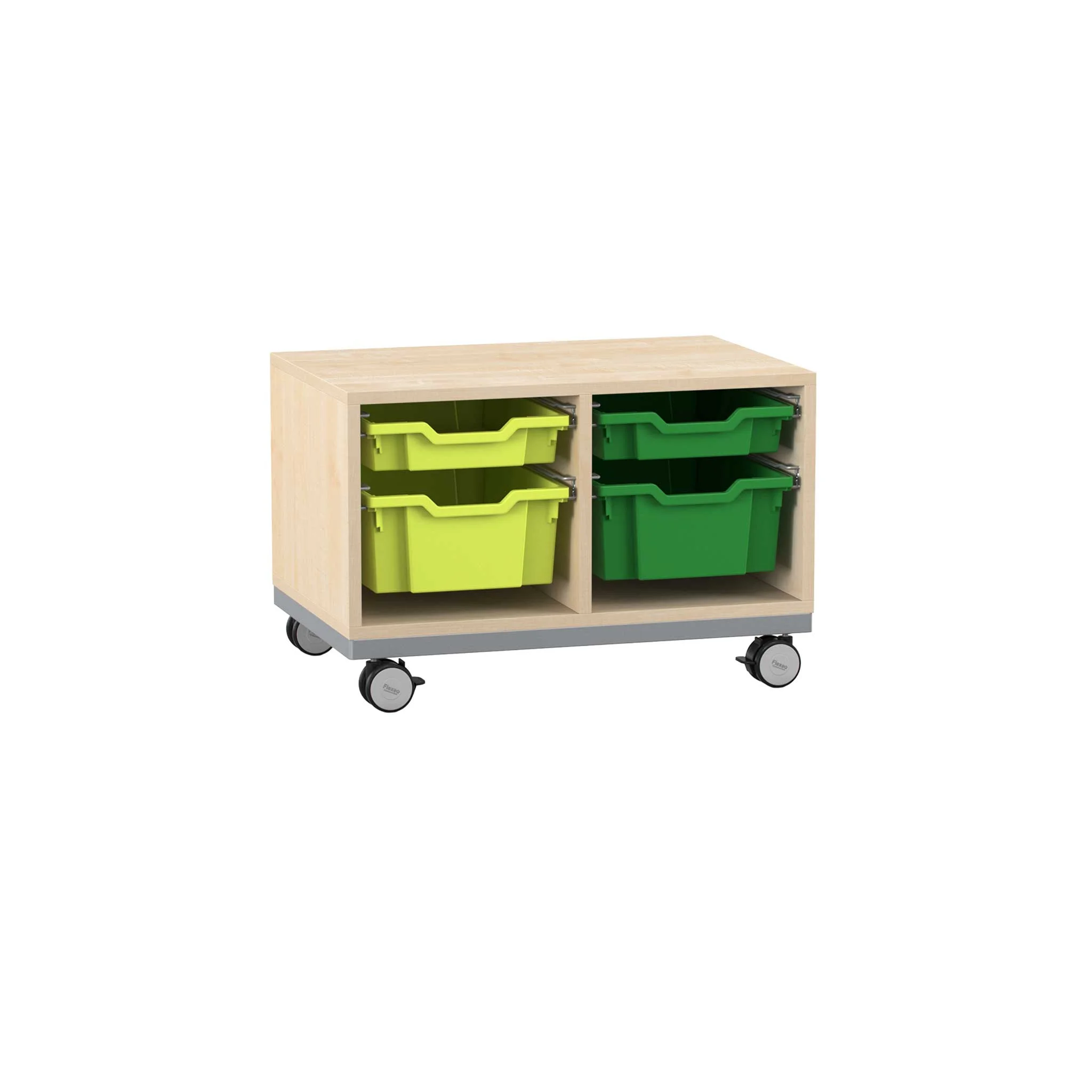 Regal Pro mit Stahlrahmen - H: 42,9 cm, Buche hell