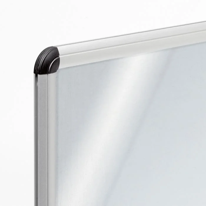 Magnetboard, Gläserne Scheibe, Rahmen, Eckenpuffer, Eckenprotektor