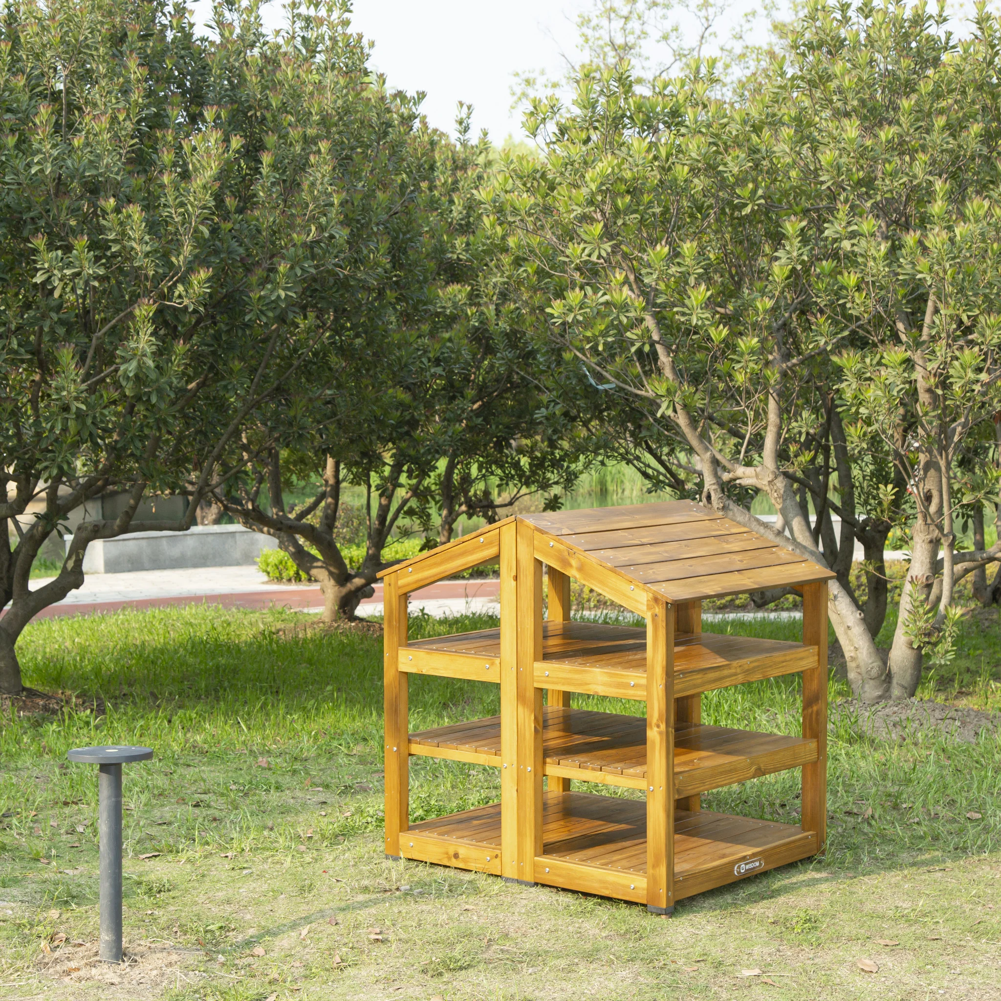 Holzregal, Schnellständer, Gartenregal, Holzbrettregal, Außenmöbel