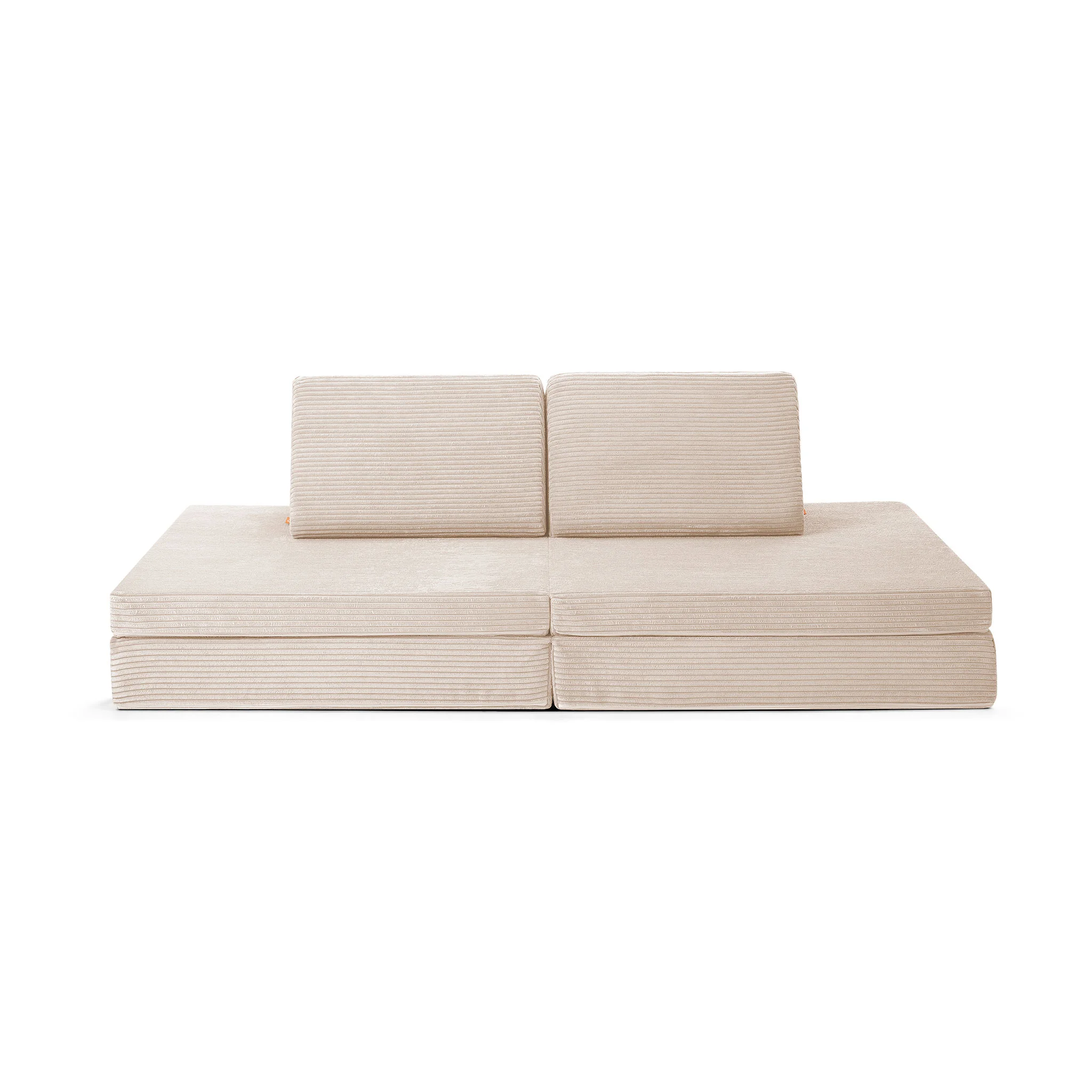 Sofa, Sofa-Bett, Beige, Kissen-Sofaplatte, Modulares Sitzmöbel