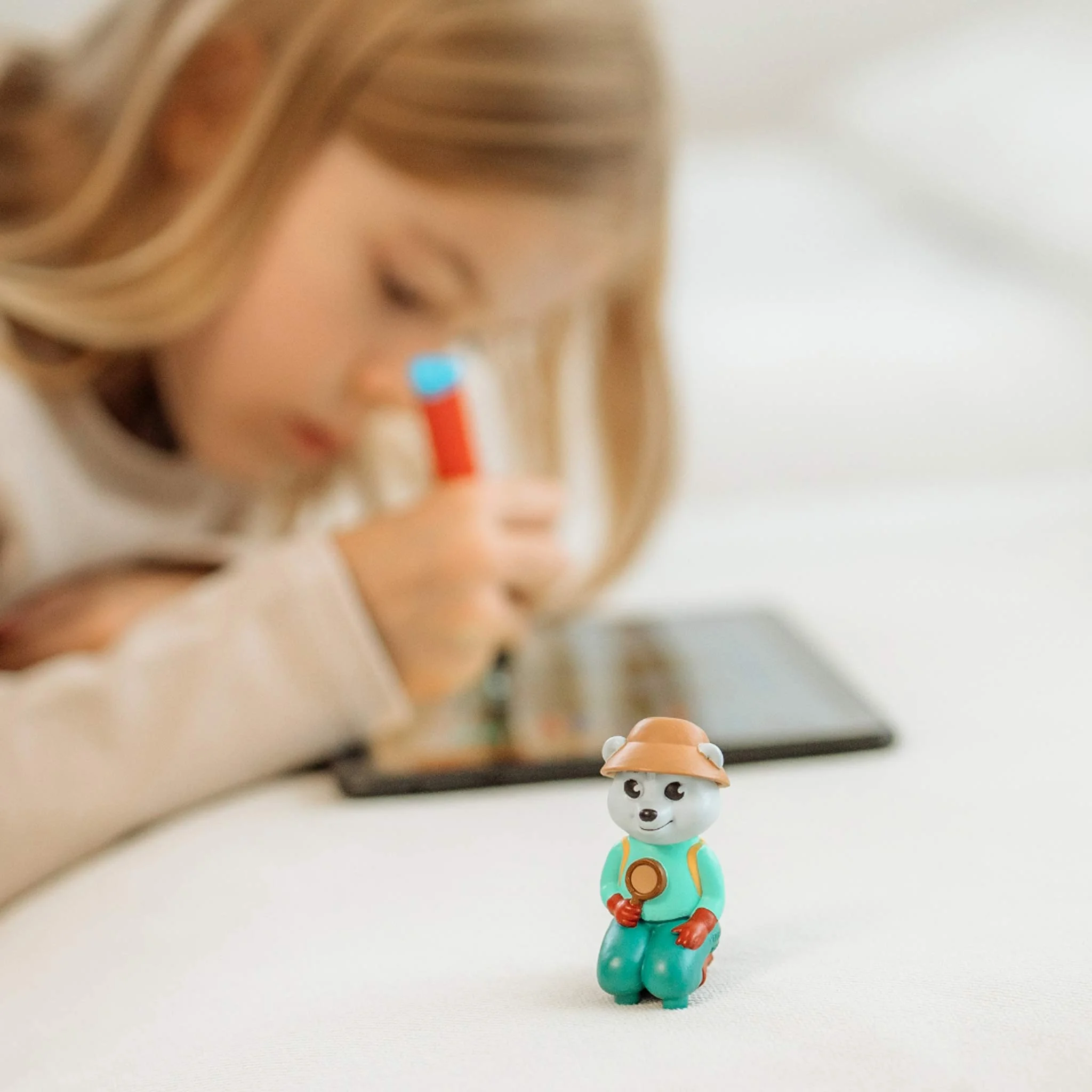 Figur, Miniatur, Bär, Grün, Hut