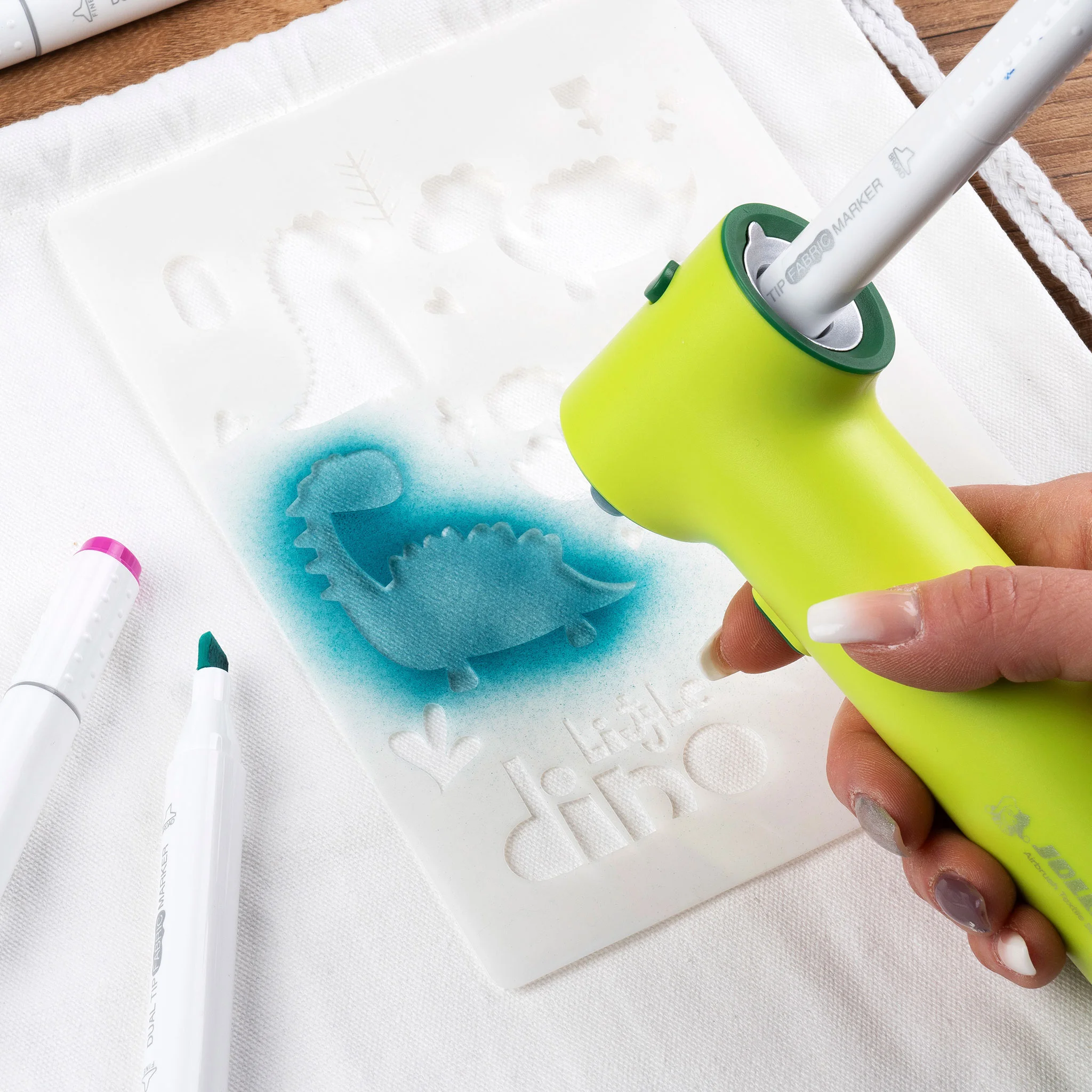 3D-Schablone, Stempelhilfe, Präge-Stift, blaue Schablone, Silicone-Maske