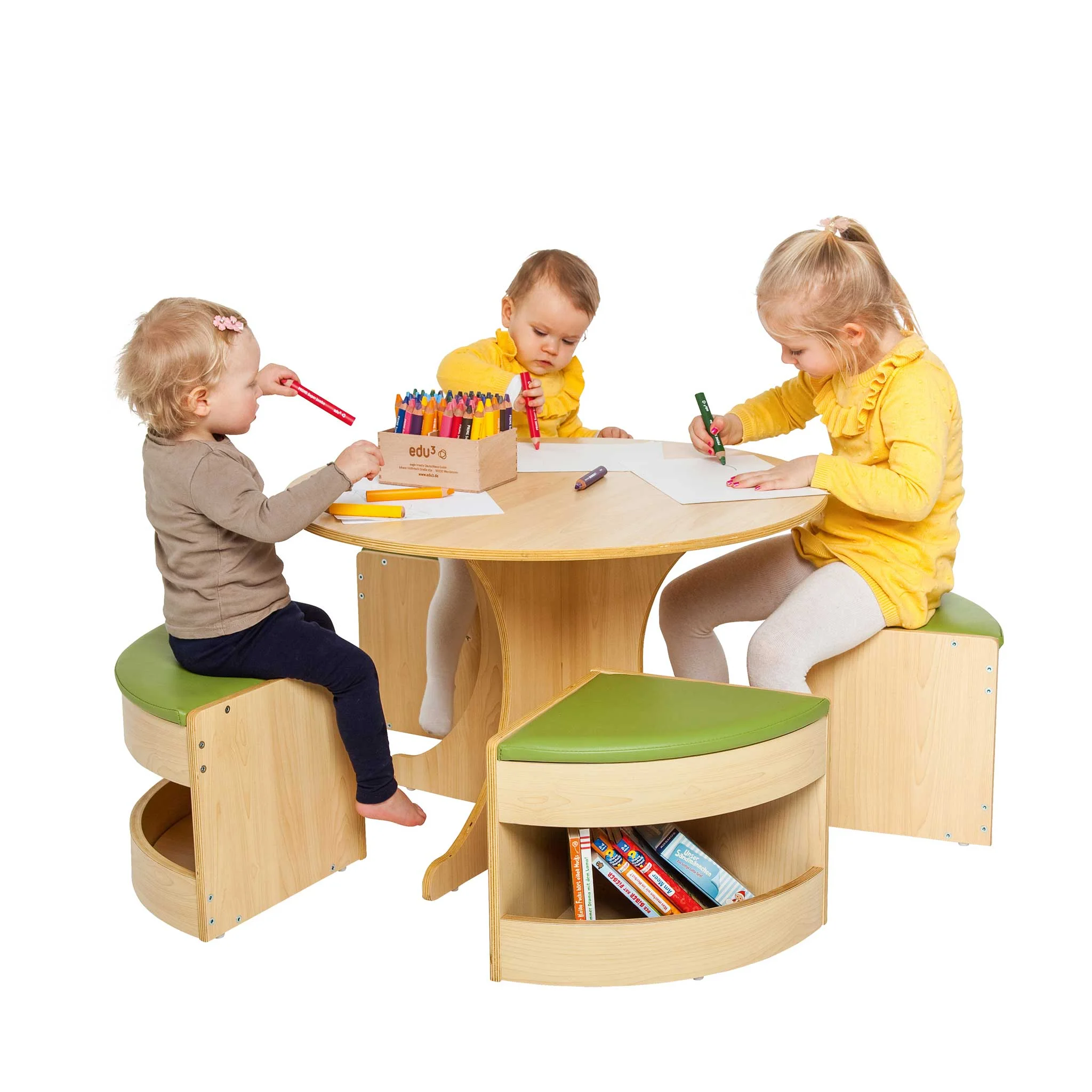 Kinder-Tisch, Kunsttisch, Holzstuhl, Puzzles/Zeichnen, Spielzeugset Holz