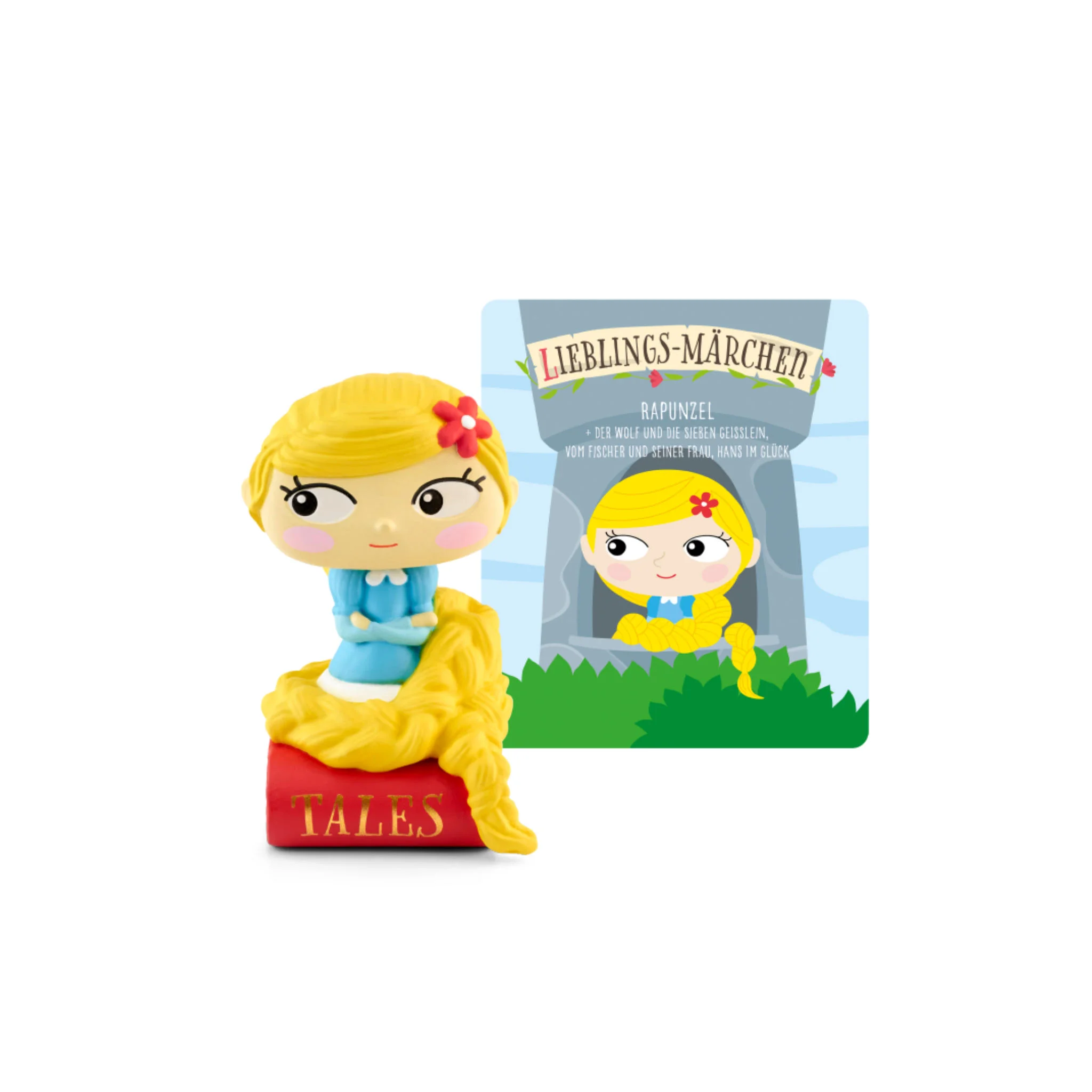 Puppe, Märchenfigur, Blonde, Rote Haarblume, Geschenk-Set