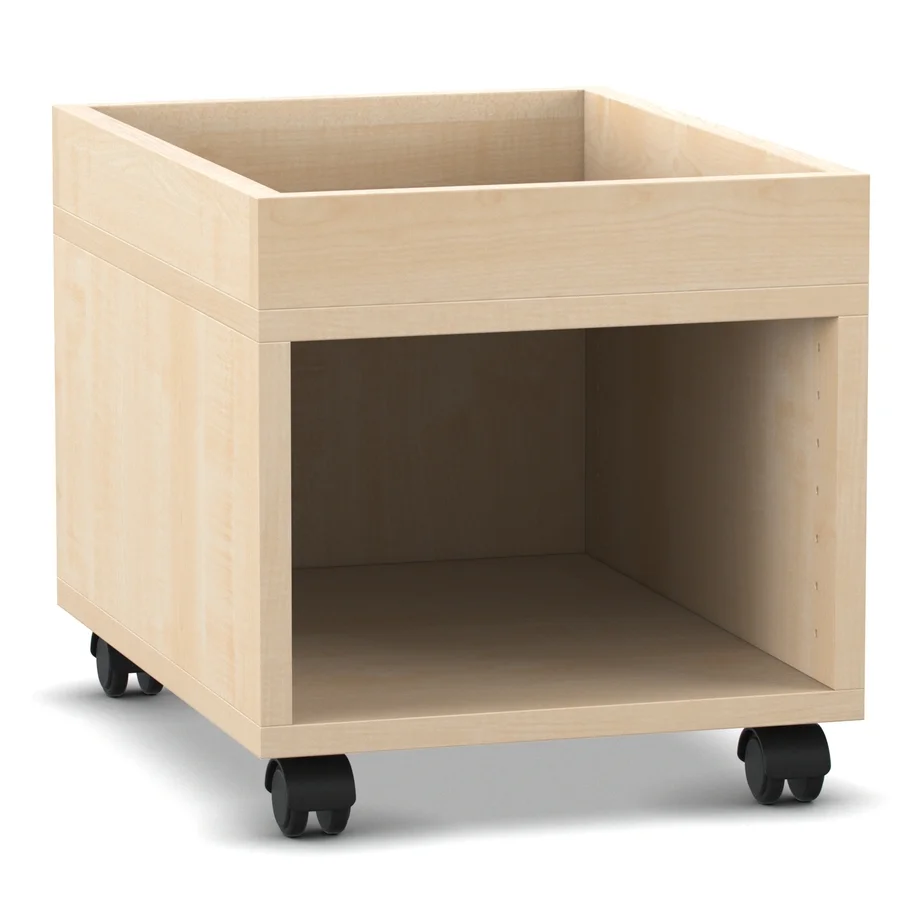 Holzschrank, Mobiler Unterschrank, Rollcontainer, Holzschrank auf Rollen, Unterschrank aus Holz