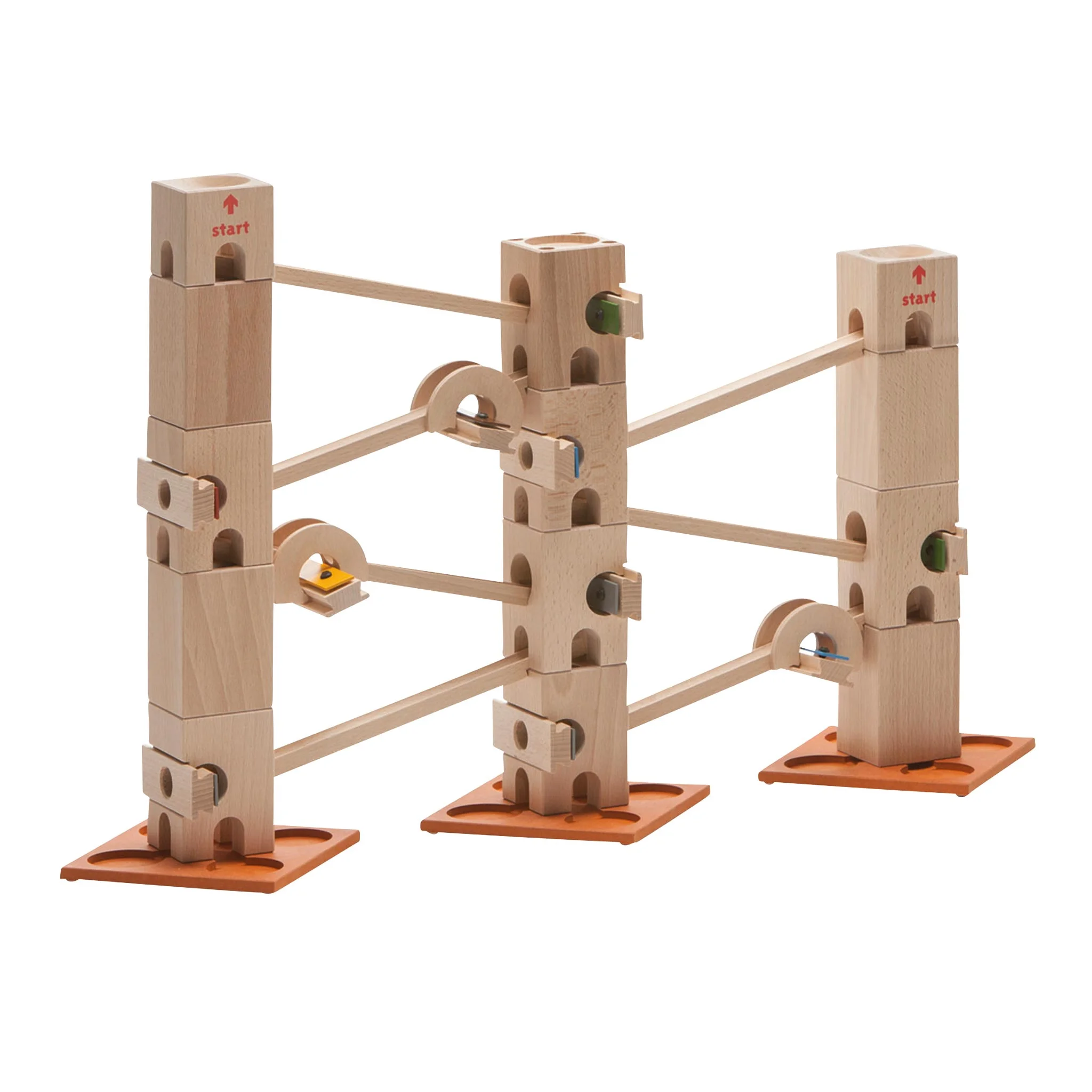 Holzbausteine, Kugelbahn, Kastenzug, Bausatz, Holzspielzeug