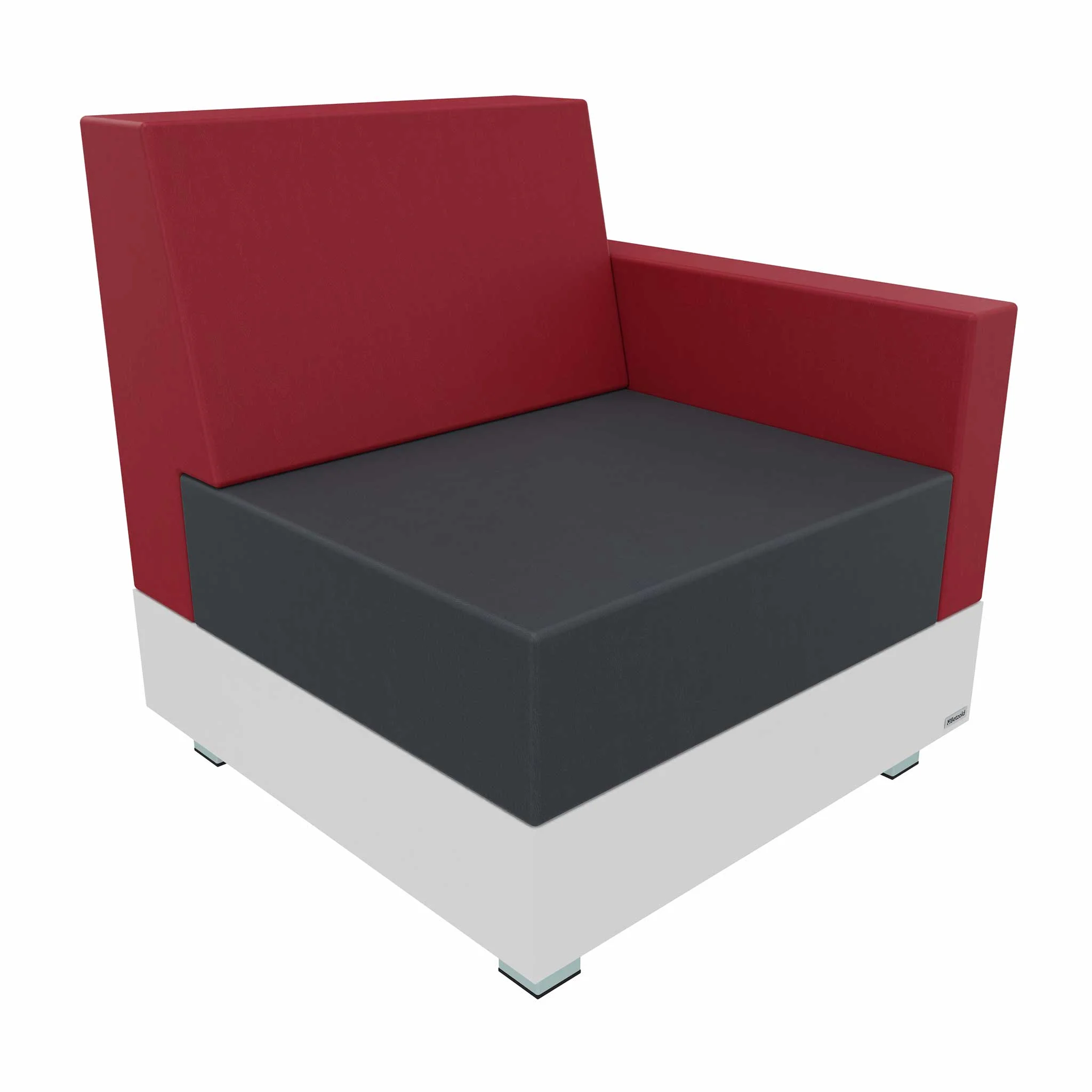 Sessel, Sitzecke, Rot, Grau, Wartungsfrei