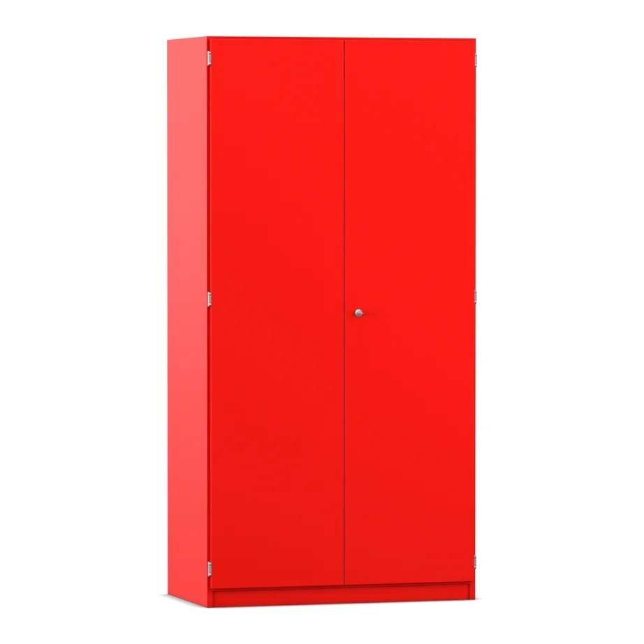 Schrank, Garderobenschrank, Metall, Rot, Two-Türer