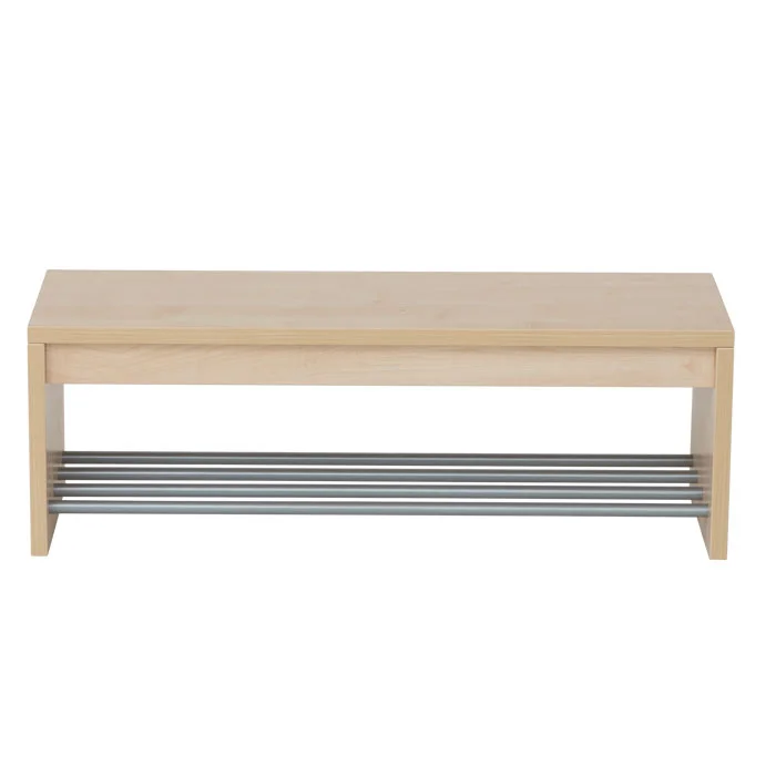 Holzbank, Couchtisch, Holz, Metallrohre, Sitzbank