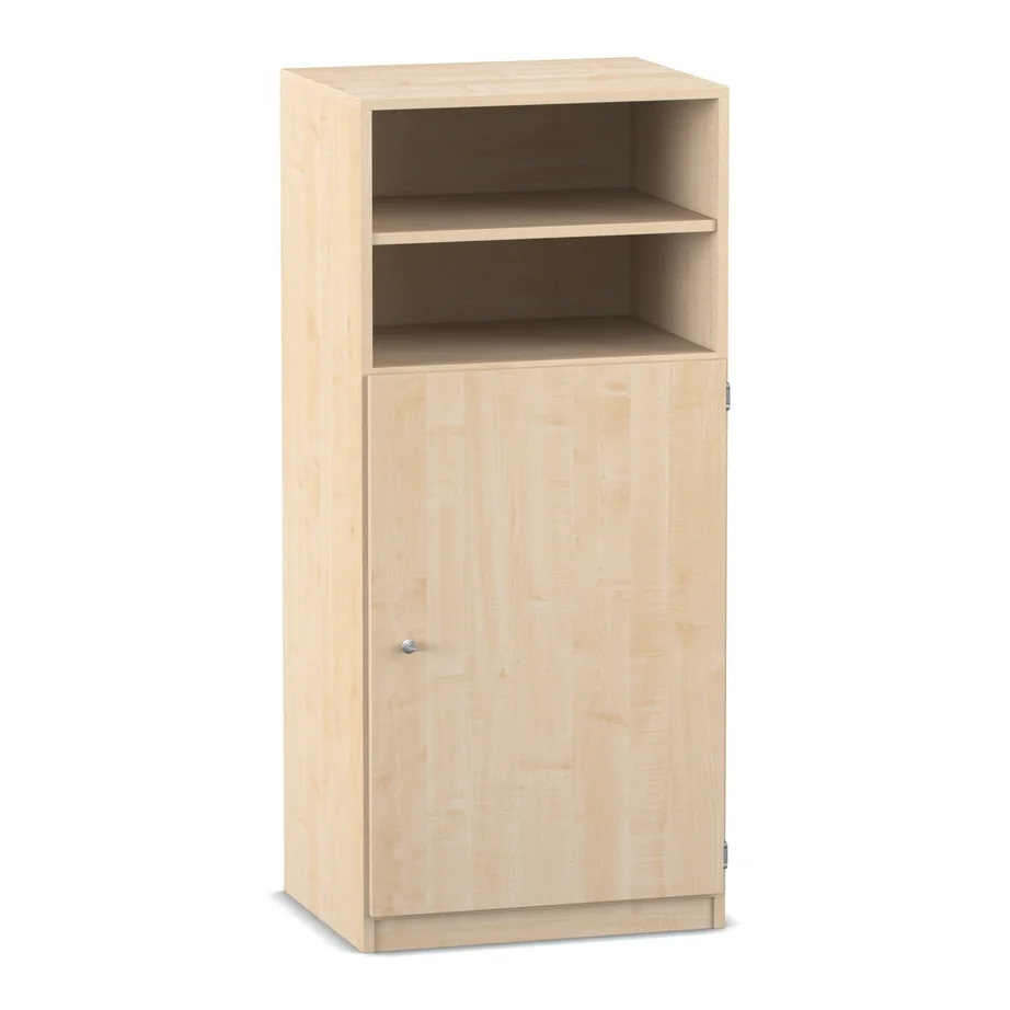 Regal, Hochschrank, Küchenregal, Holzoptik, Schrank mit Türen