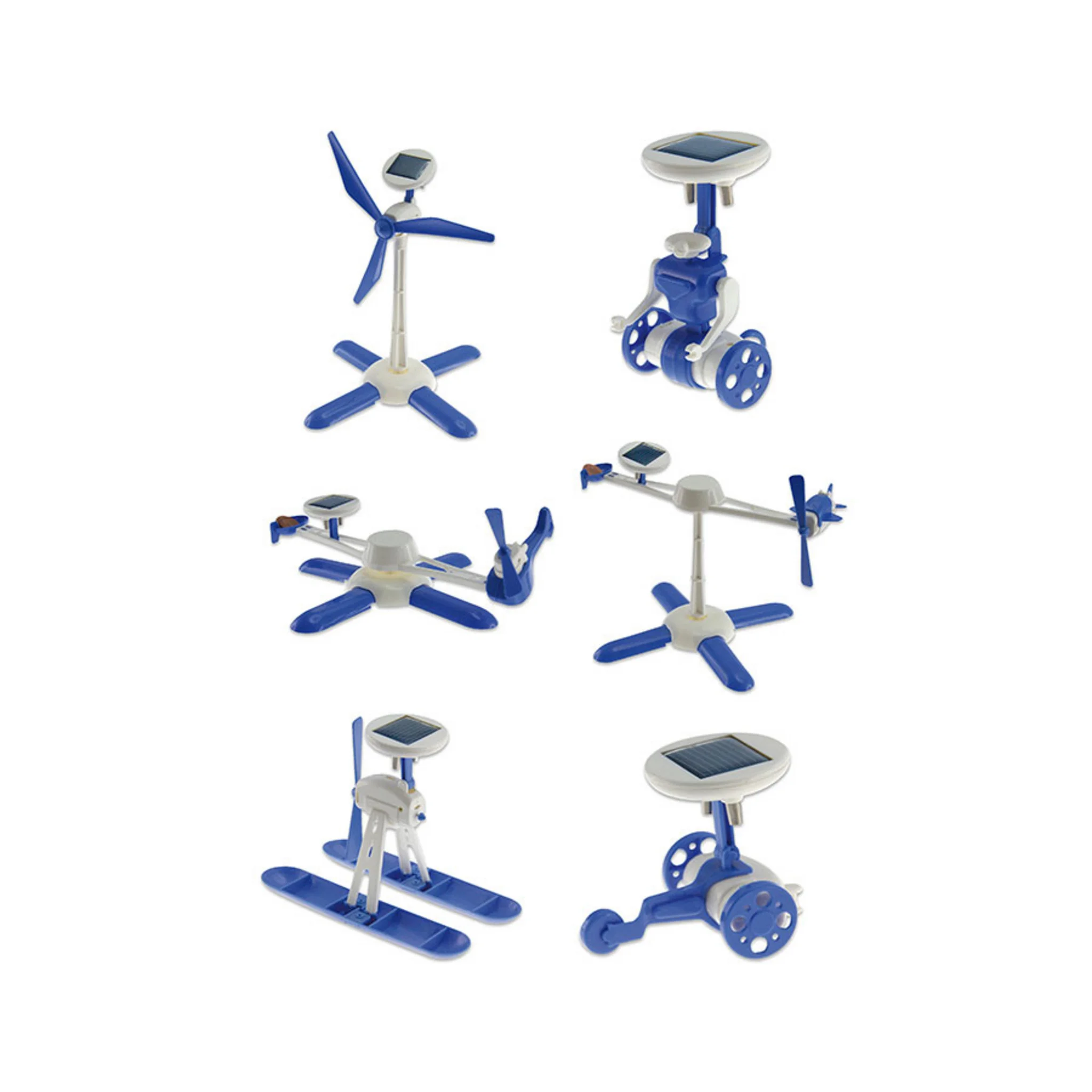 Solarbetrieben, Kinder STEM, Blau, Modellbausatz, Schwenkmechanismus