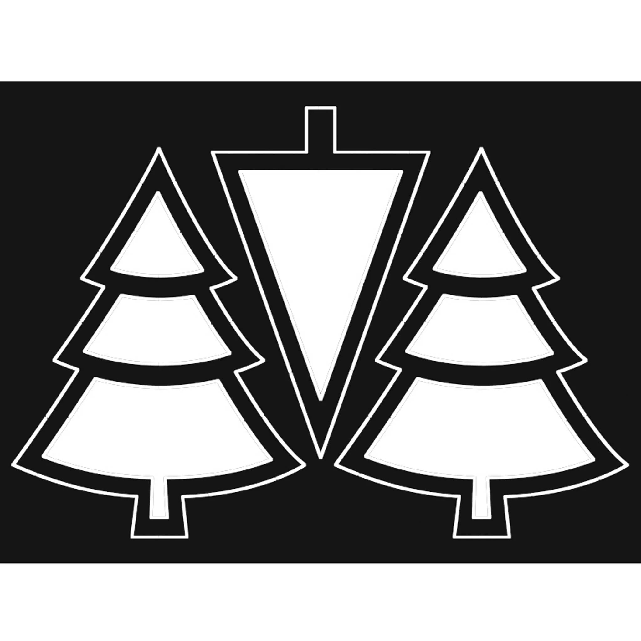 weihnachtsbaum, weihnachtsbaum-clipart, tannenbaum, silhouetten, duo-baum