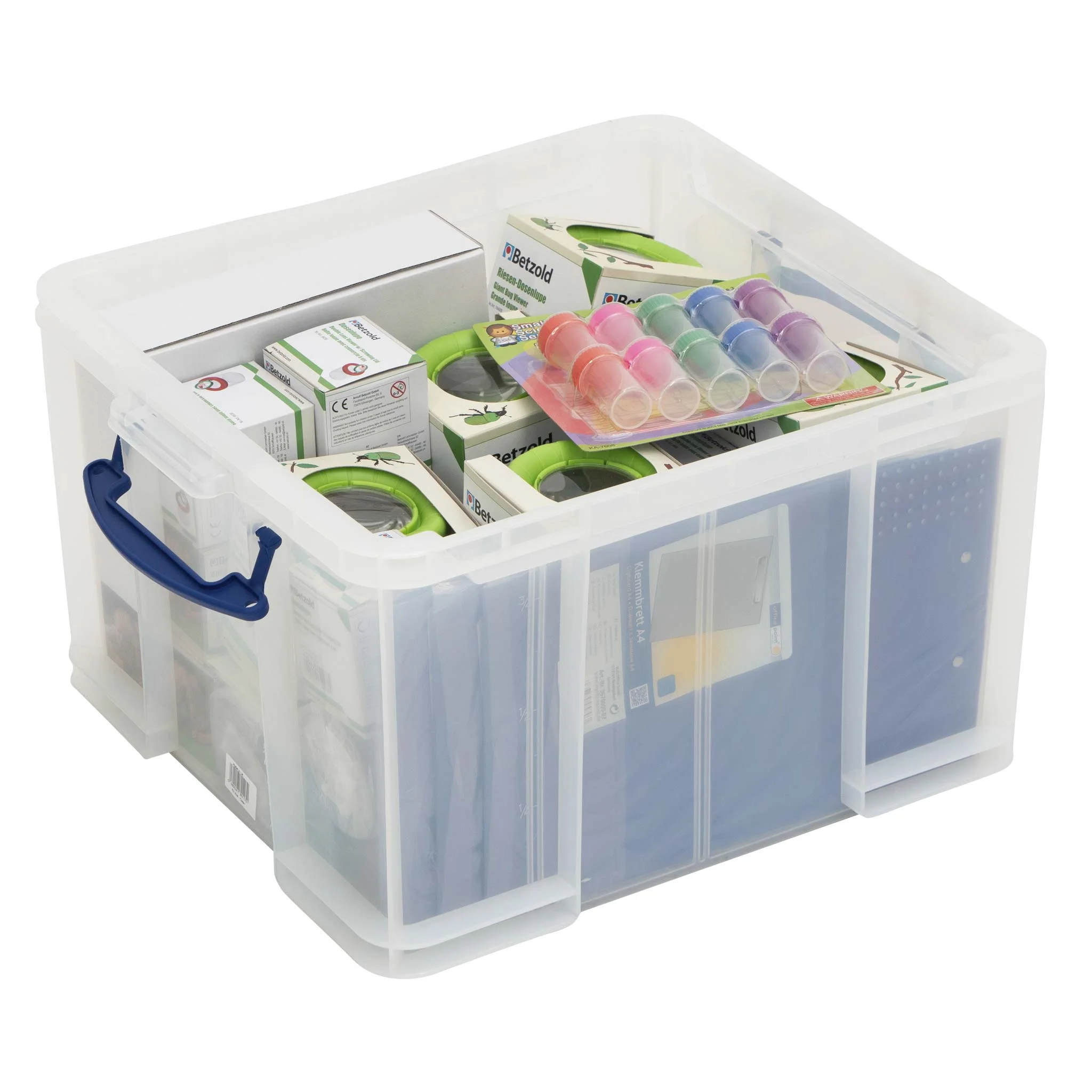 Aufbewahrungsbox, Kunststoffbox, Organizer, Transparente Box, Tragegriff