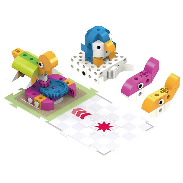 Bausteinset, Konstruktionsspielzeug, Vogel, Lauter bunte Blöcke, Gears