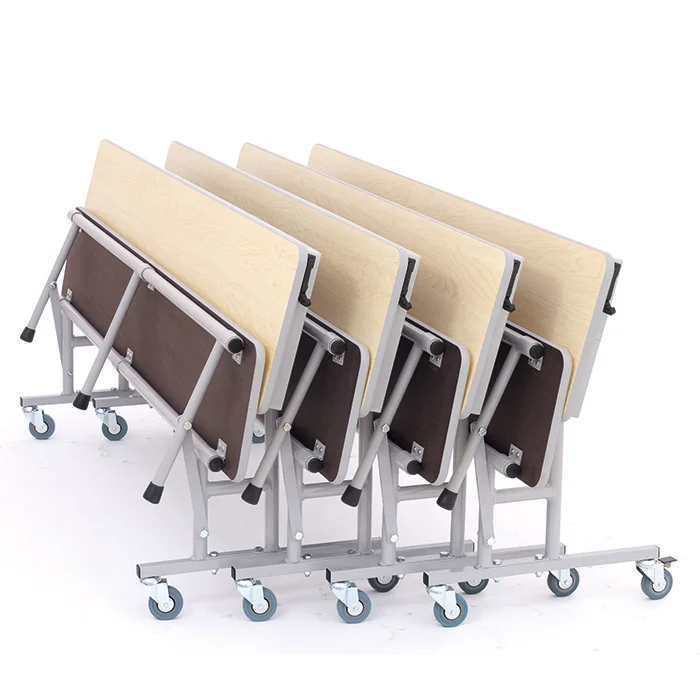 rollbarer-aufbewahrungstisch, klapptisch, klappbarer-tisch, mobiler-tisch-rahmen, rollenbasis
