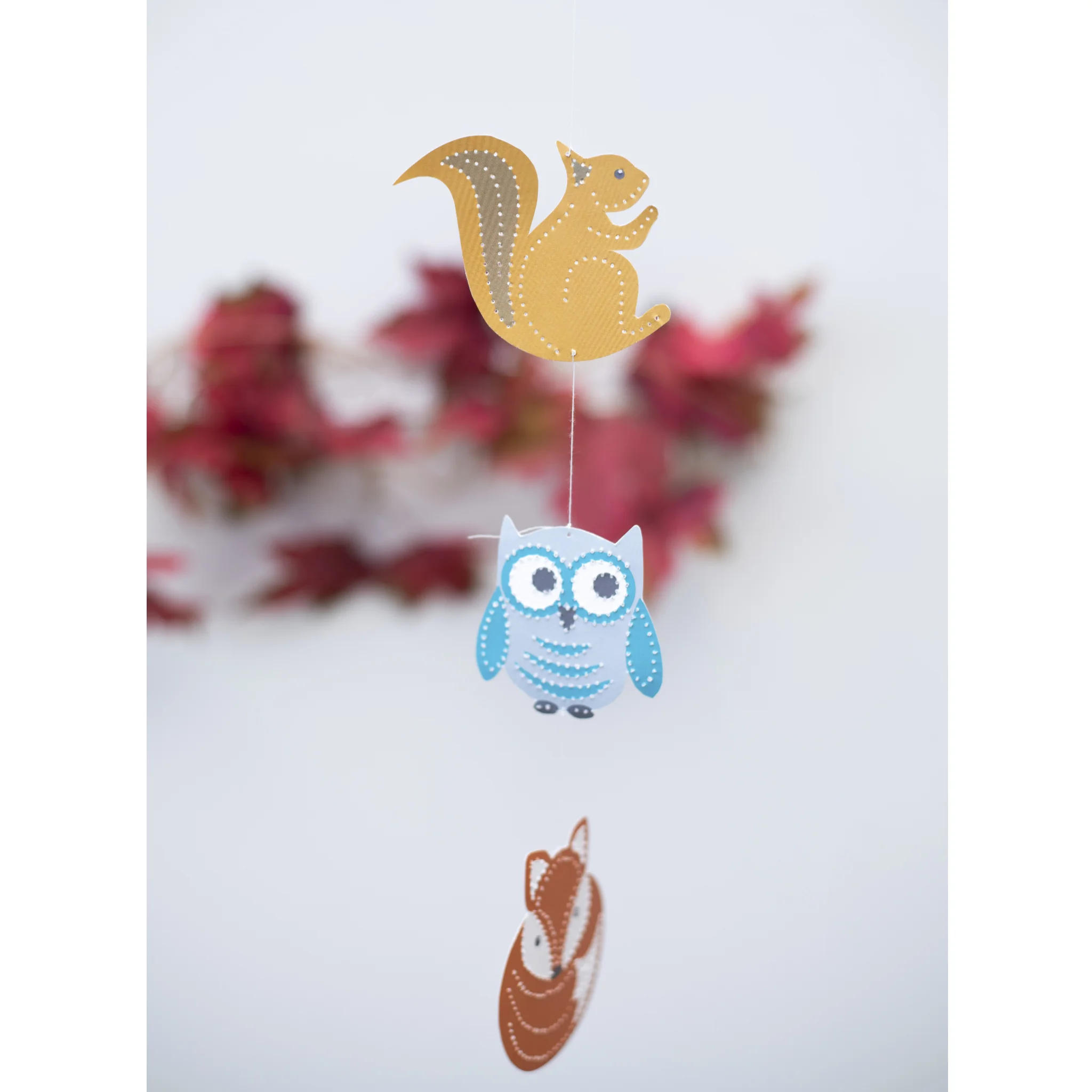 Deko, Schnitzfigur, hängendes Mobile, Tierchen, Holzornament