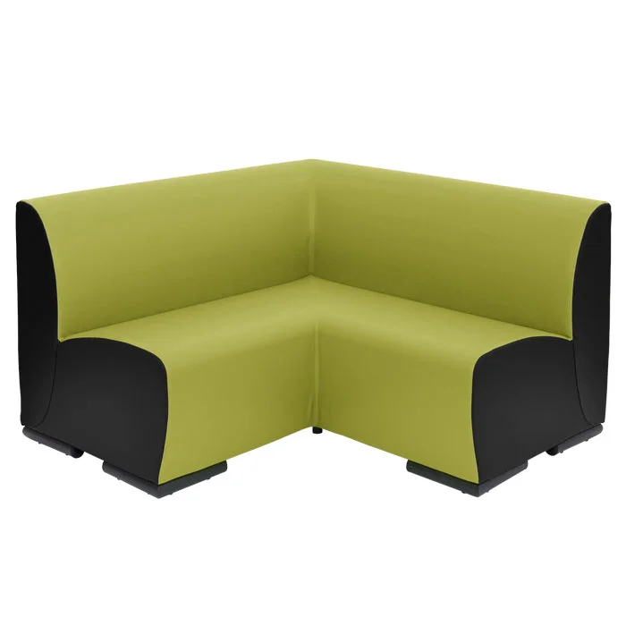 Fifties Ecksofa, Kunstleder Cherry
