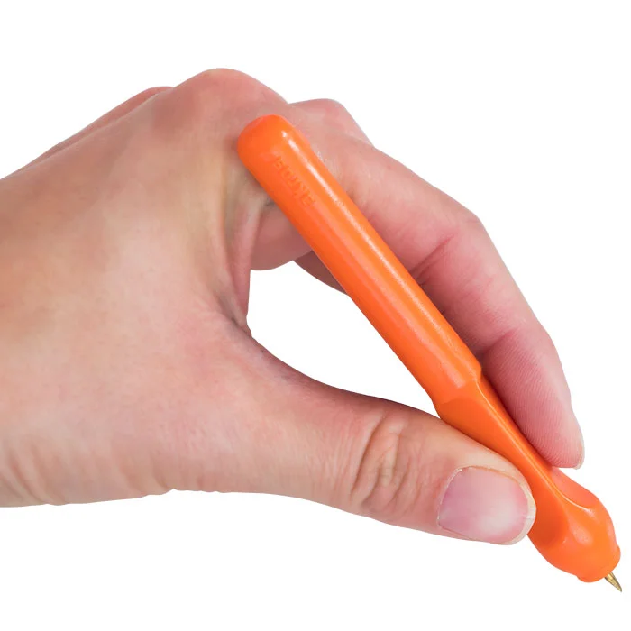 Stift, Kugelstift, Orangene Farbe, Kantenkappe, Feine Spitze