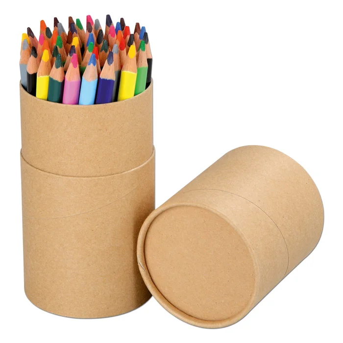 Buntstifte, Holzkern-Behälter, Bleistifte, Holzverpackung, Malset-Verpackung
