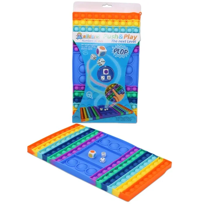 Blasenpop, Pop it, Fidget-Spielzeug, Würfelspiel, Regenbogenfarben