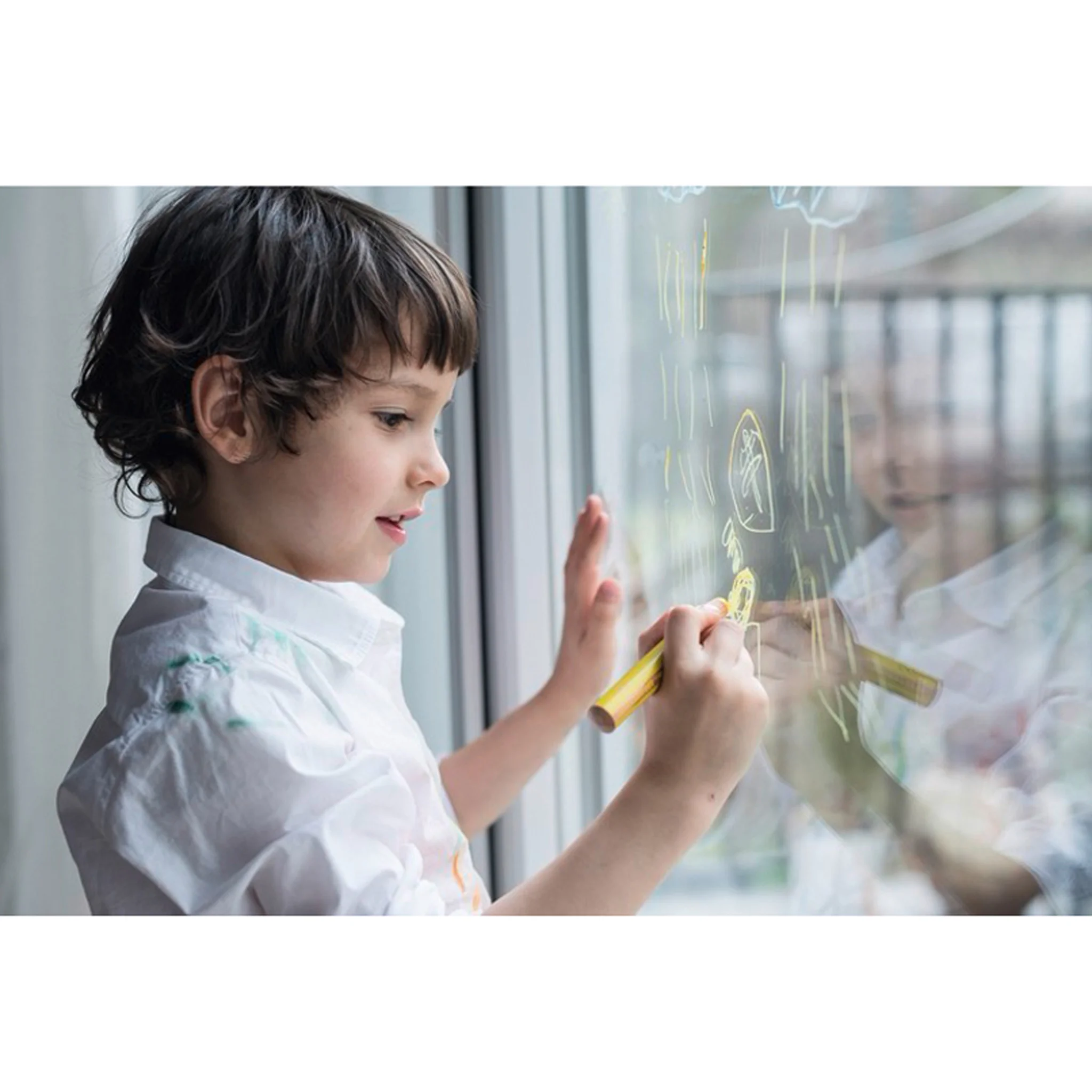 Kinder, White shirt, Marker, Fenstertafel, Zeichnung