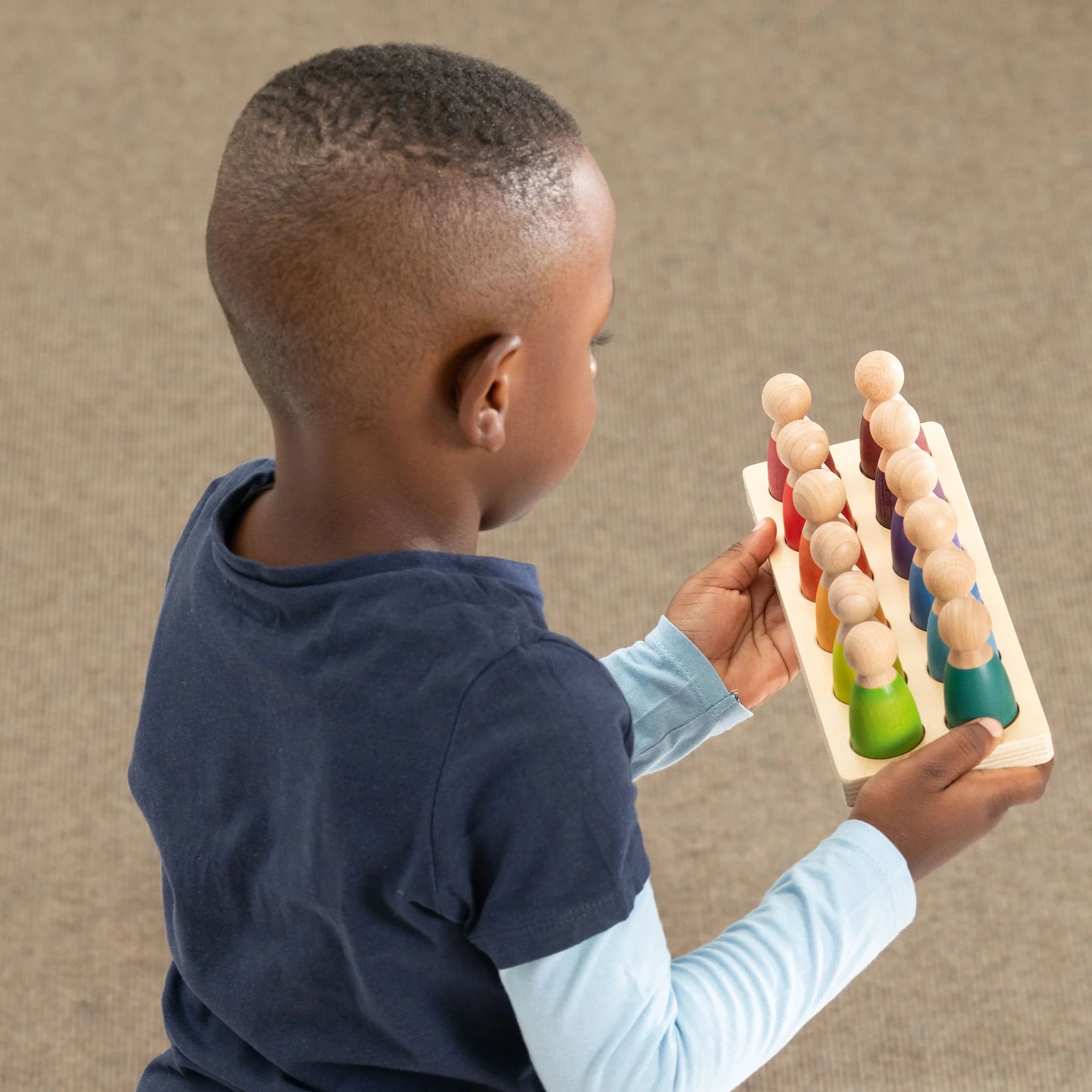 Kinderspielzeug, Holzspielzeug, Bildungsspielzeug, Rechenholzperlen, bunte Perlen