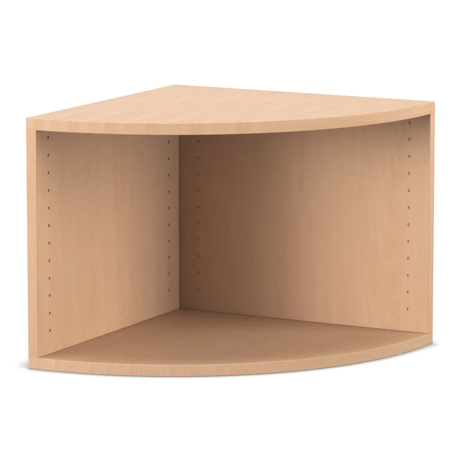 Abschlussregal rund - Höhe: 41,4 cm, Buche hell