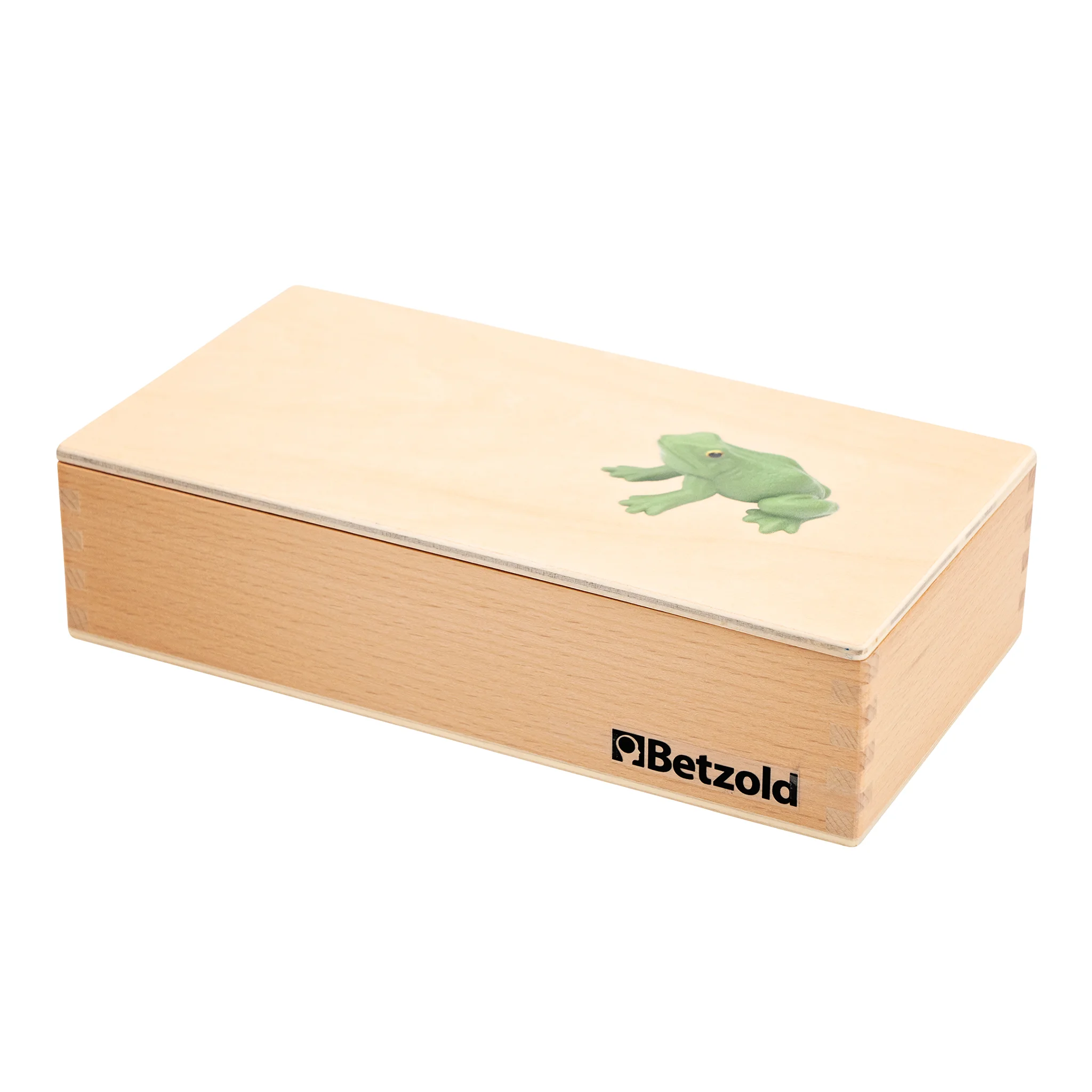 Holzbox, Holzboxen, Kasten, Kinderholzspielzeug, Frosch-Design