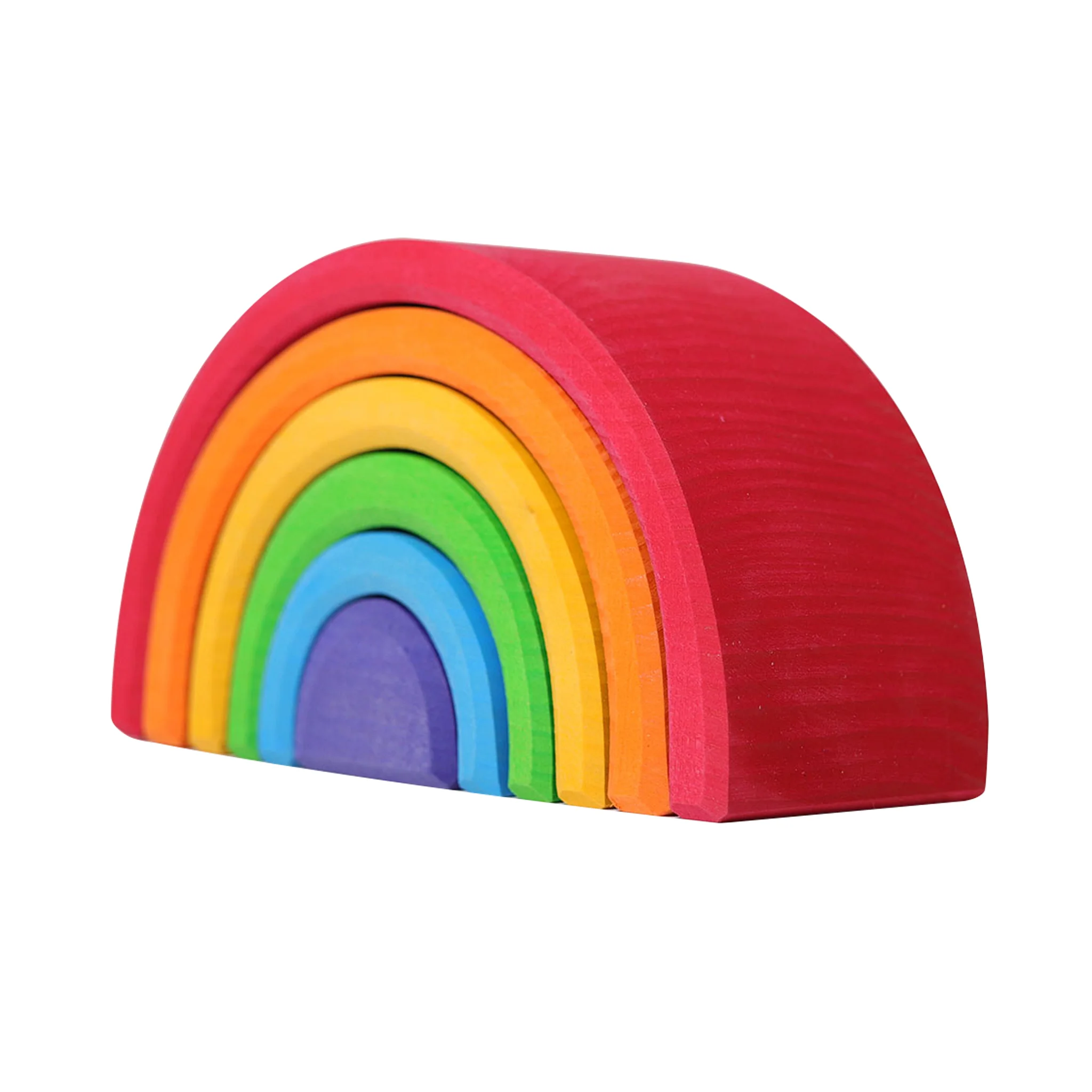 Regenbogen, Holzspielzeug, bunte Pyramide, Farbenstufen, Kinderspielzeug