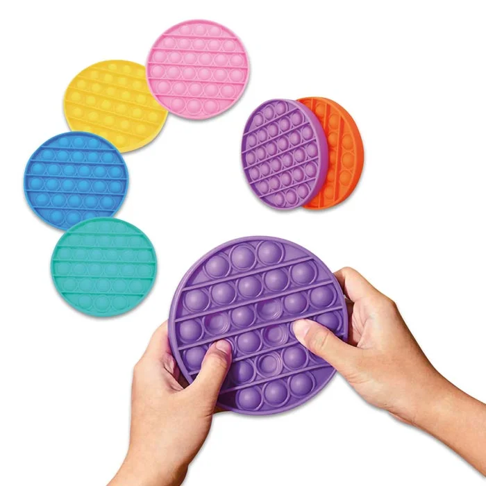 Fidget-Spielzeug, Pop It, Silikon, Rund, Blasenraster