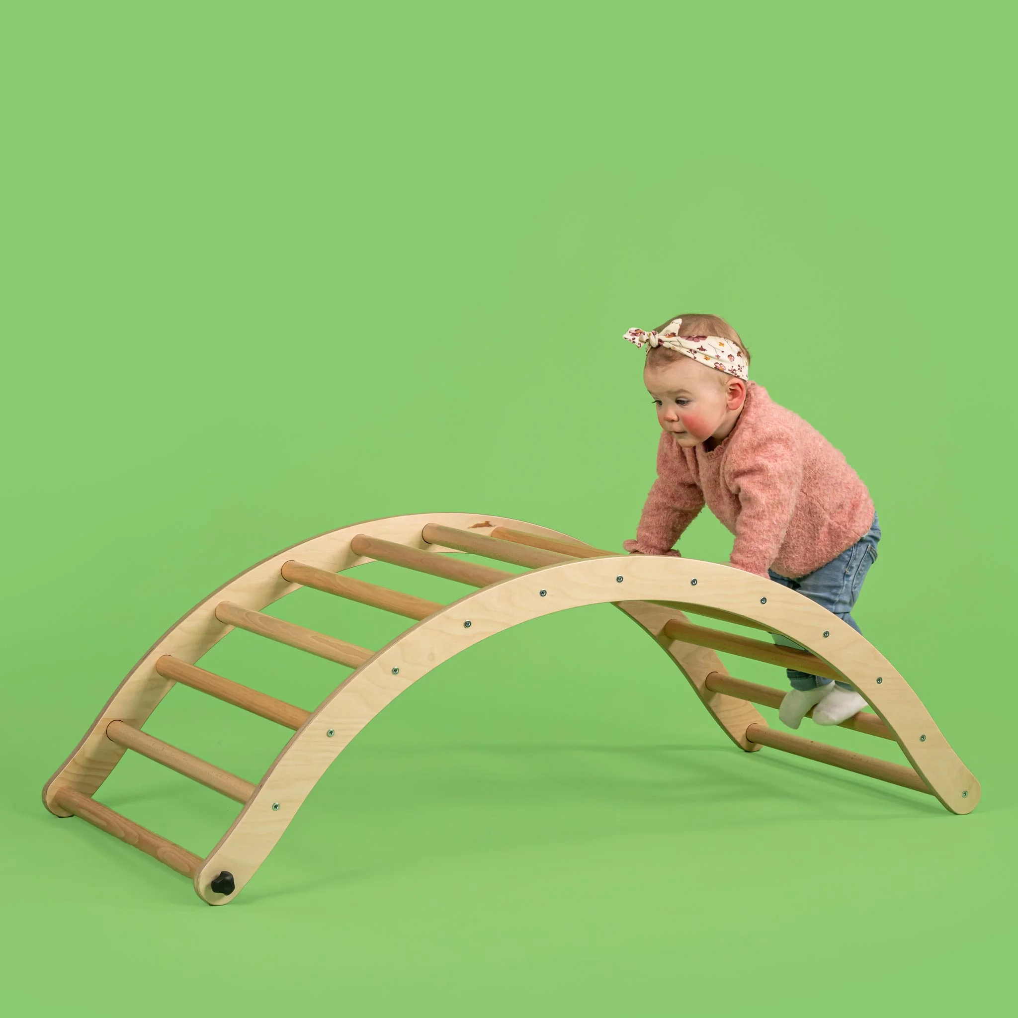 Kinderbogen, Kletterbogen, Holzspielzeug, Rückenwindspiel, Baby Spielzeug