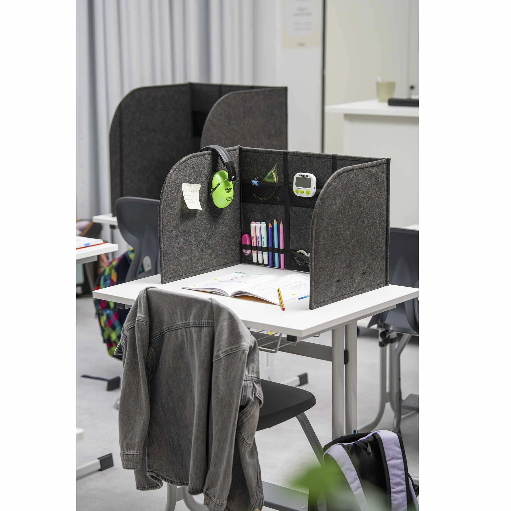 Workspace divider, Desk organizer, Study desk, Pencil case, Chairs