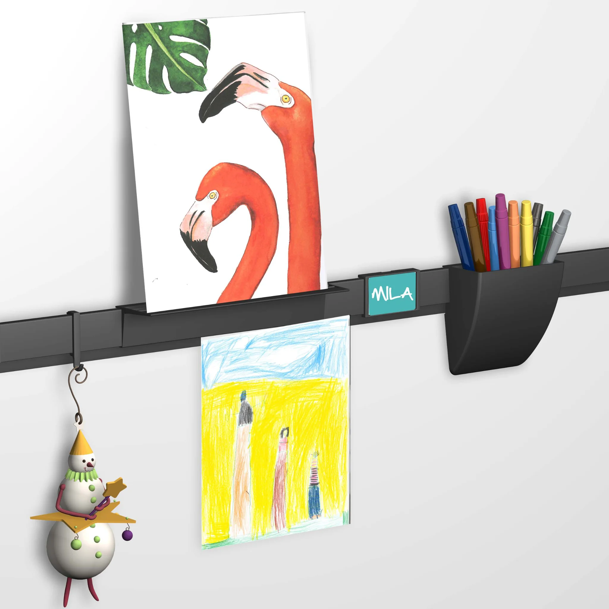 Flamingo, Kunstwerk, Poster, Kunstdruck, Organizer-Schale