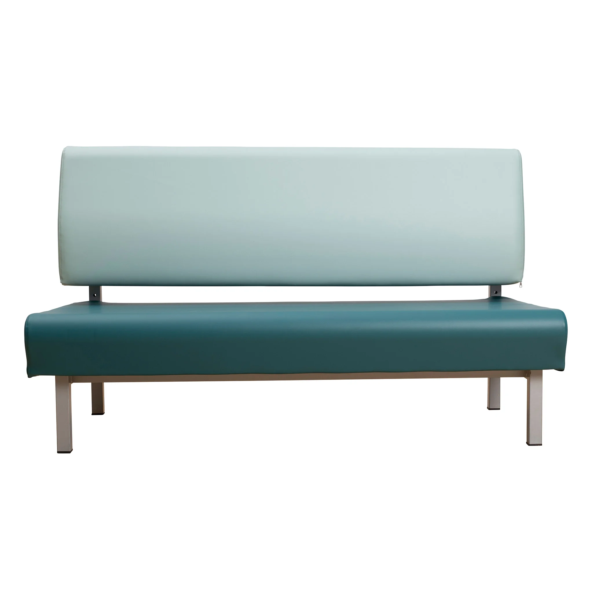 Sofa, Zweisitzer, Leder, Glatt, Mintgrün