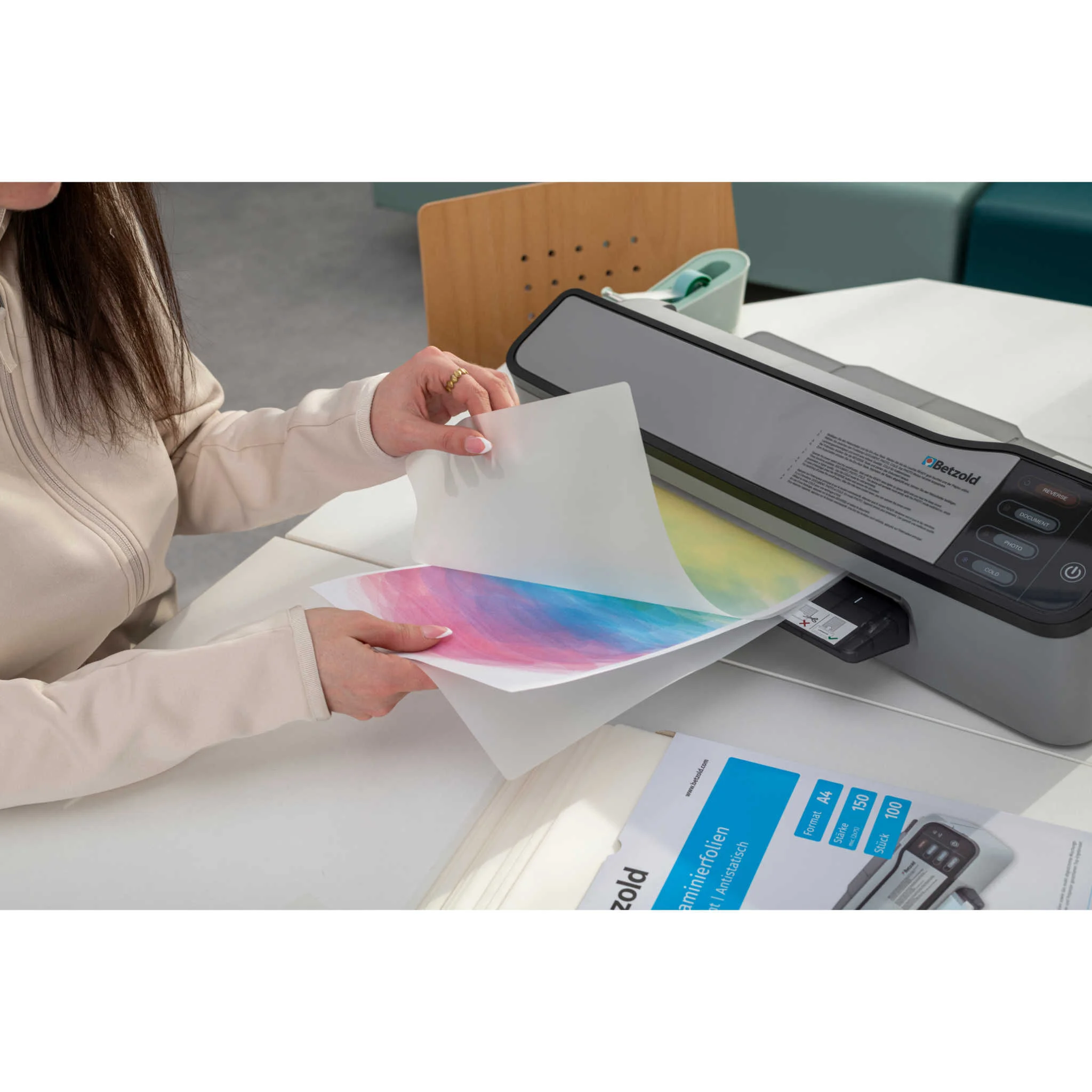 Drucker, Farbdruck, Farbverlauf, Din A4, Drucker/Scanner