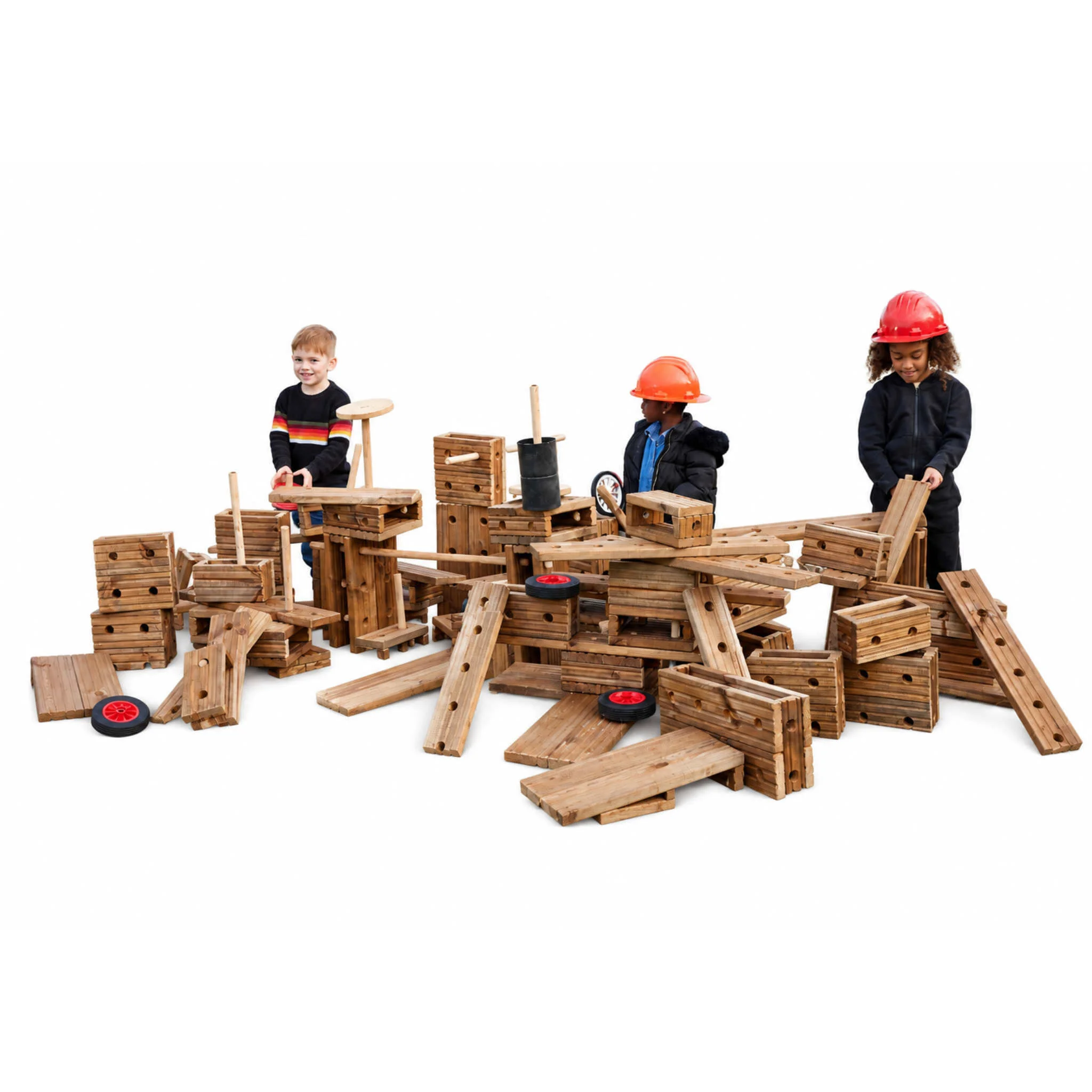 Holzklötze, Holzbausteine, Konstruktionsspielzeug, Kinder, Spielzeugbau