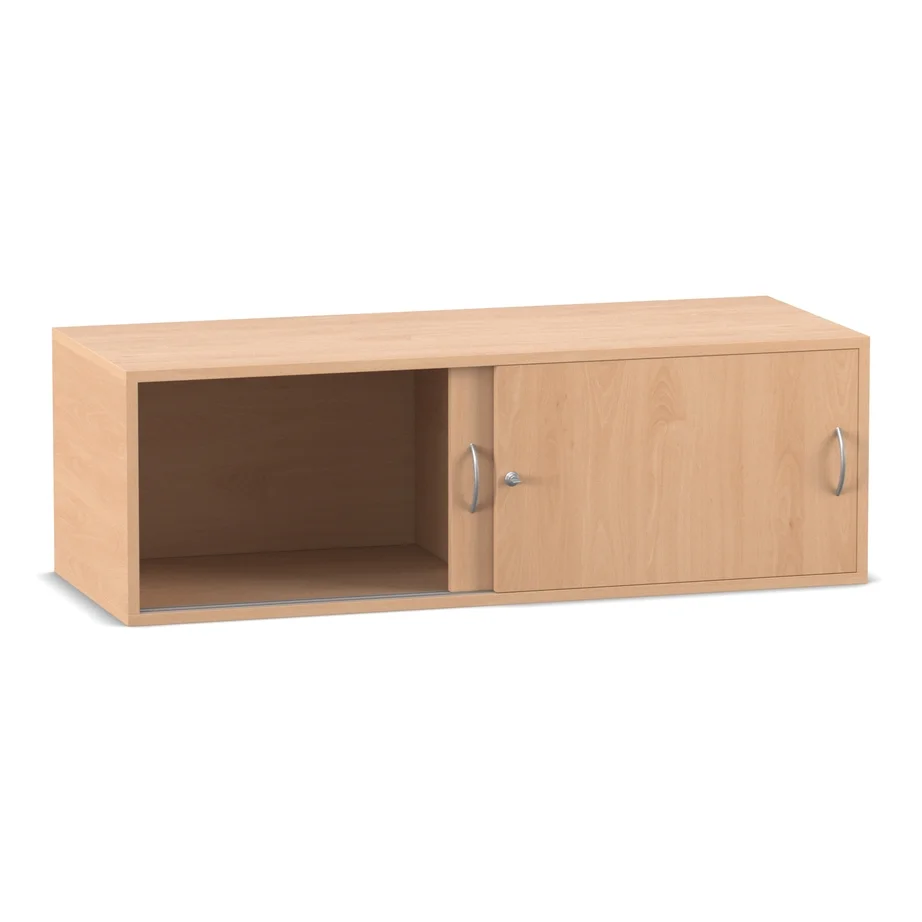 Aufsatz-Schiebetürenschrank, 41,1 x 126,4 cm, Buche hell