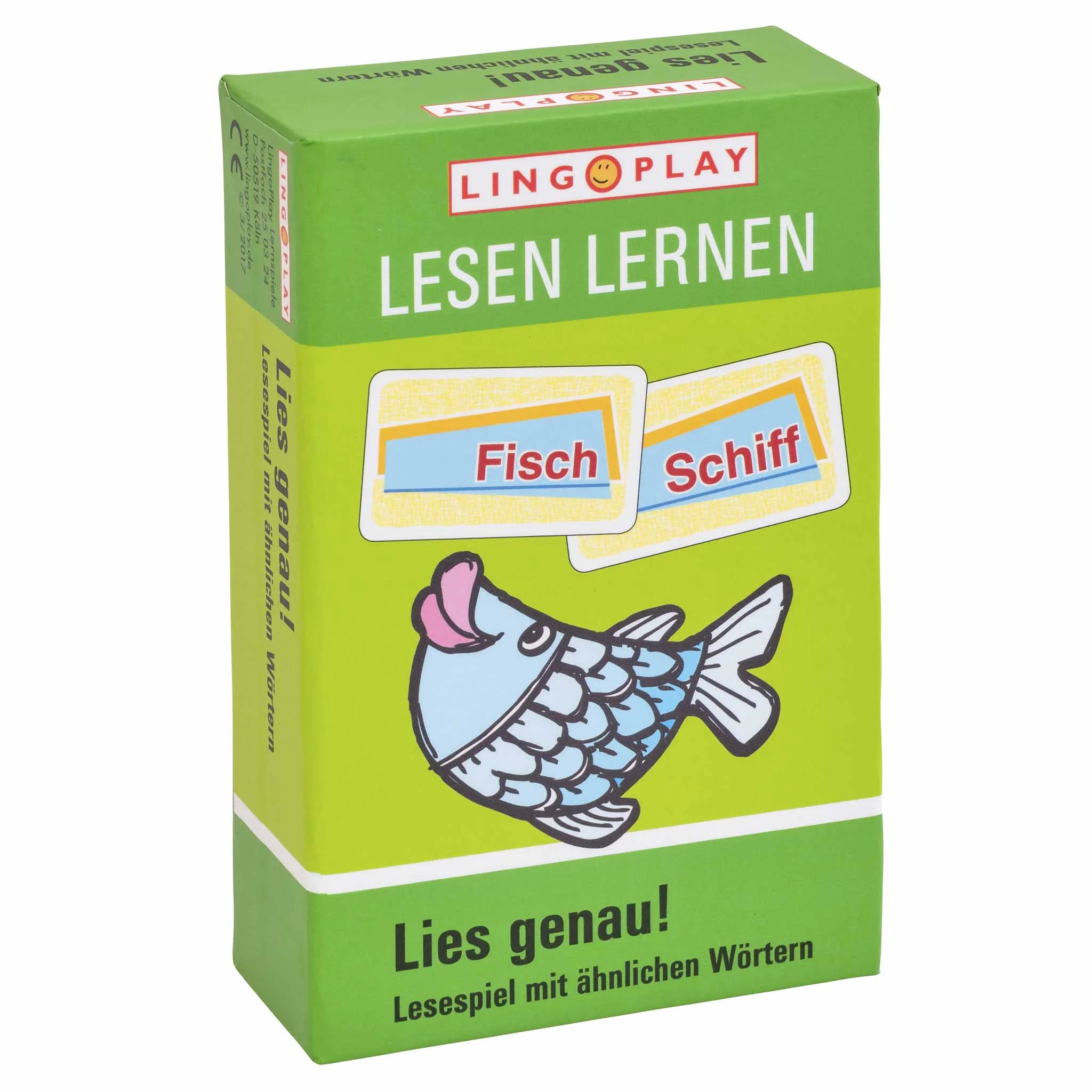 Lesespiel, Lernspiel, Kartenspiel, Fish, Schiff