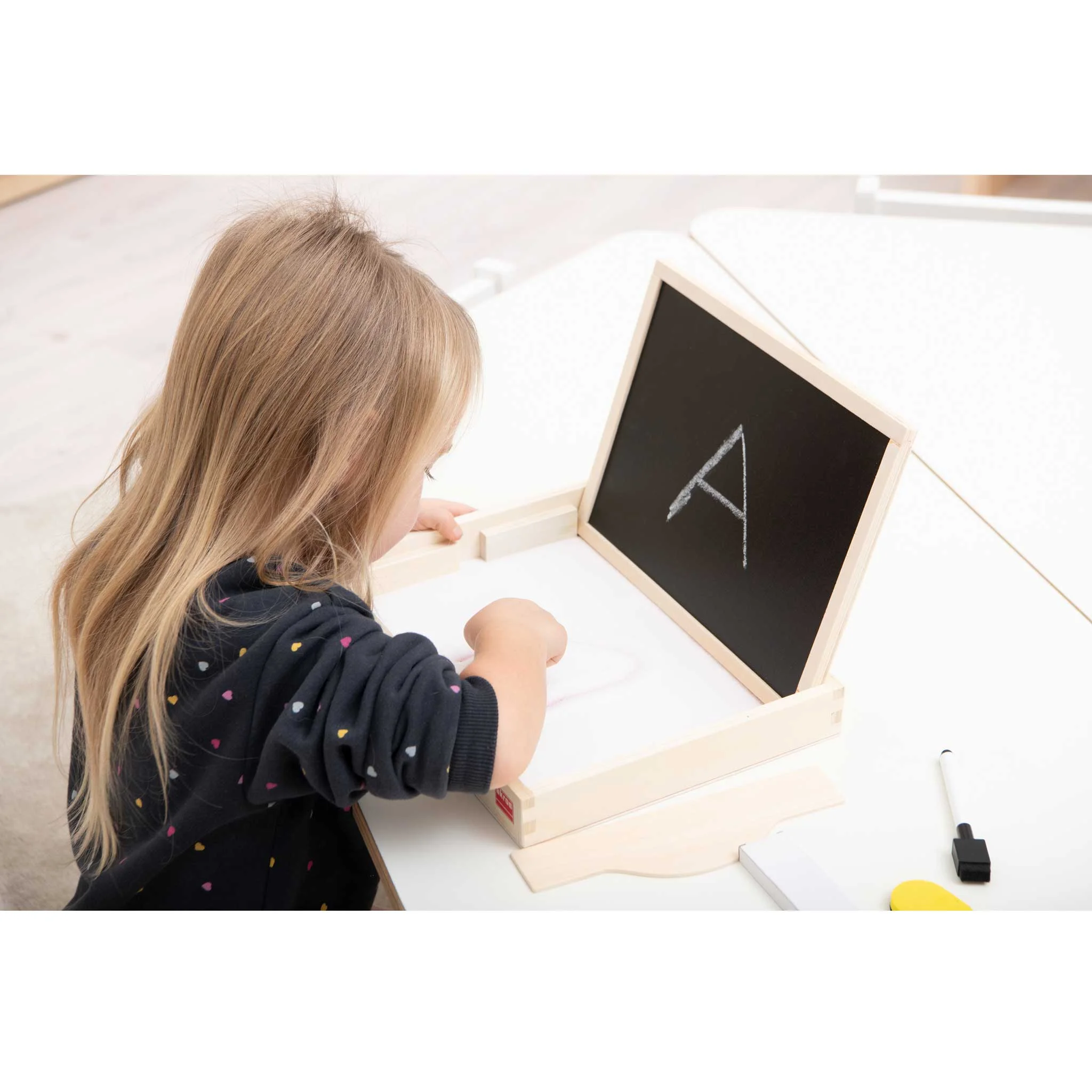 Kinder-Schreibtafel, Tafelkasten, Mini-Tafel, Kreidetafel, Lernspielzeug