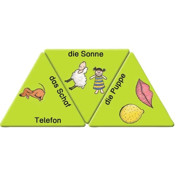 Puzzle, Dreiecksbausteine, Kinderlernspielzeug, Tierfiguren, Wörtersegmentierung