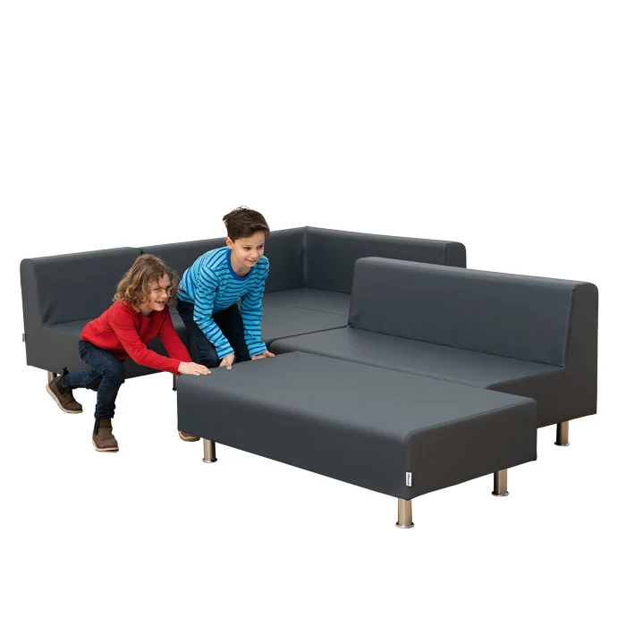 sofa, modular, sectional, grau, kinder