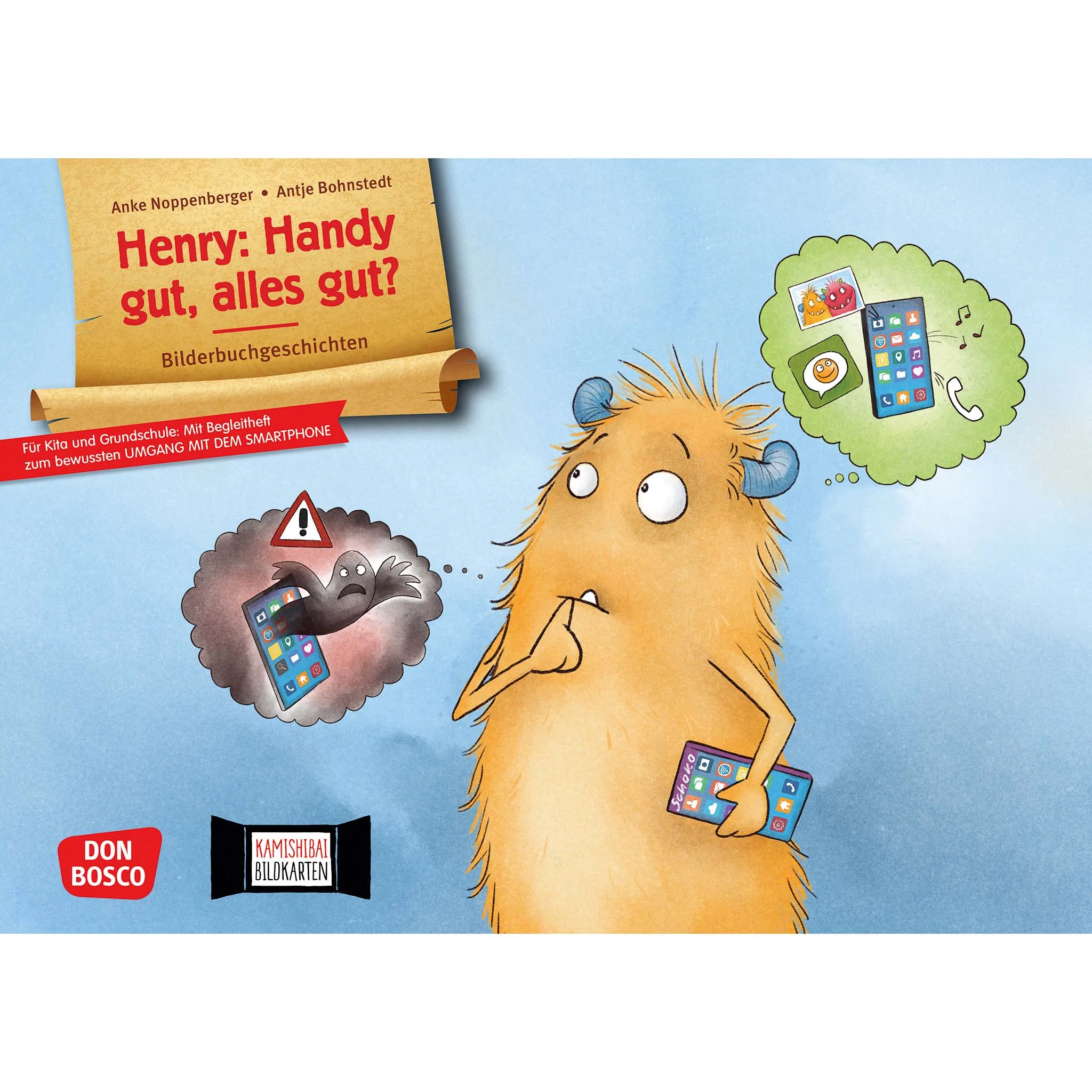 Kinderbuch, Bilderbuch, Smartphone, Monster, Digitales Spielzeug